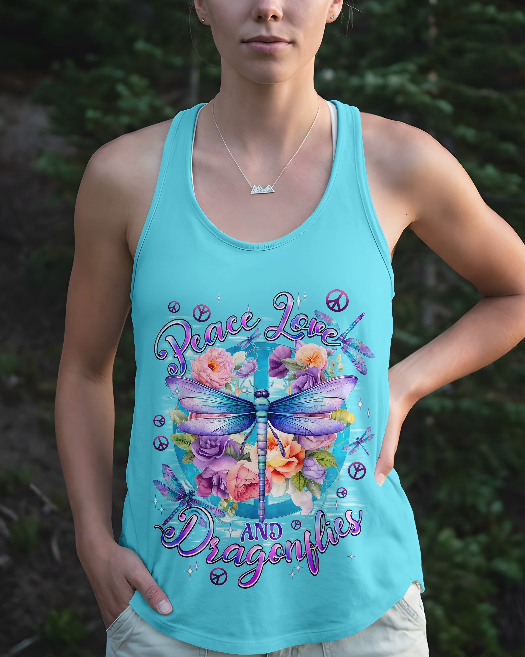 PEACE LOVE AND DRAGONFLIES ALL OVER PRINT - TYPQ2306262