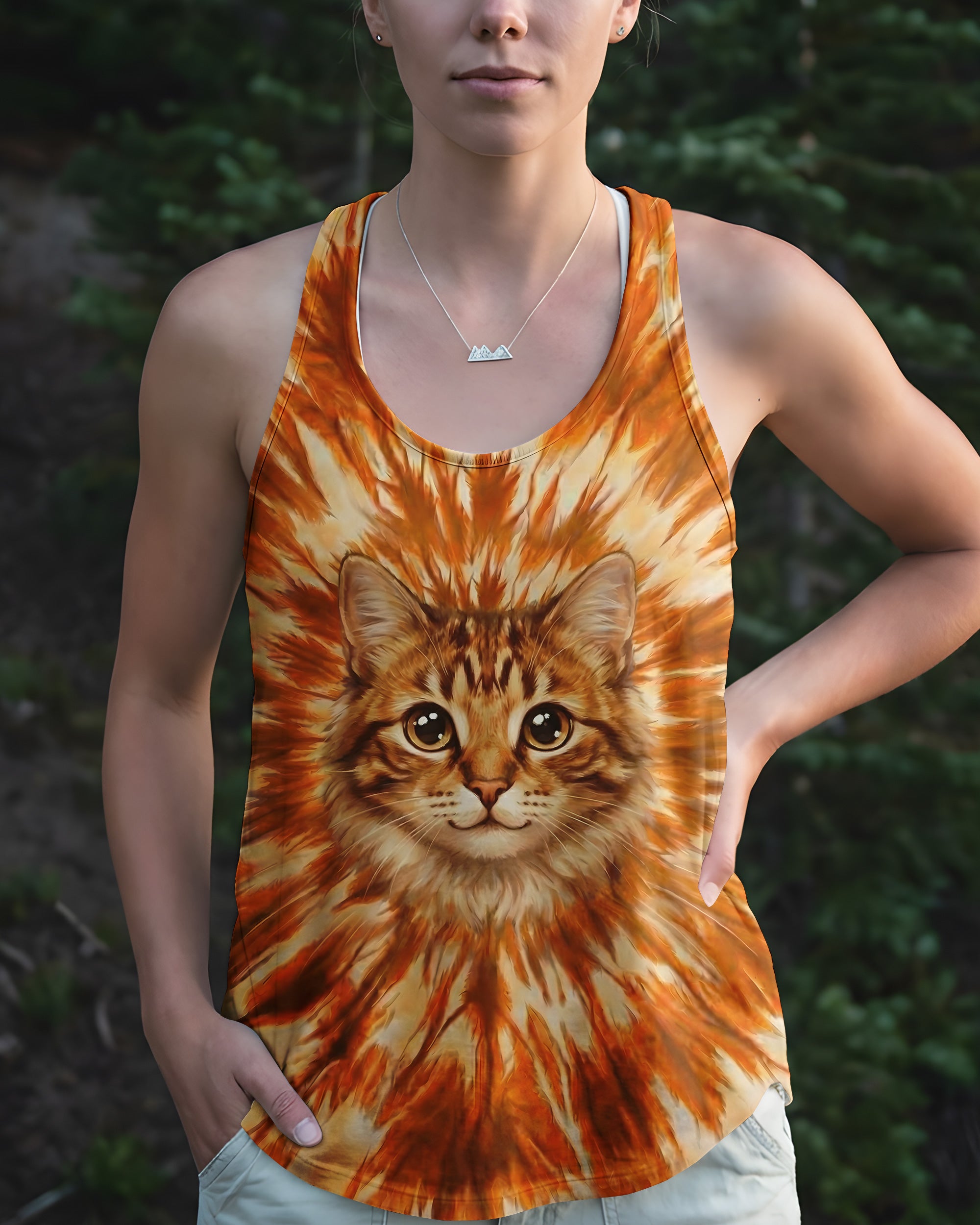 ORANGE AURA CAT ALL OVER PRINT - TYPQ2602262