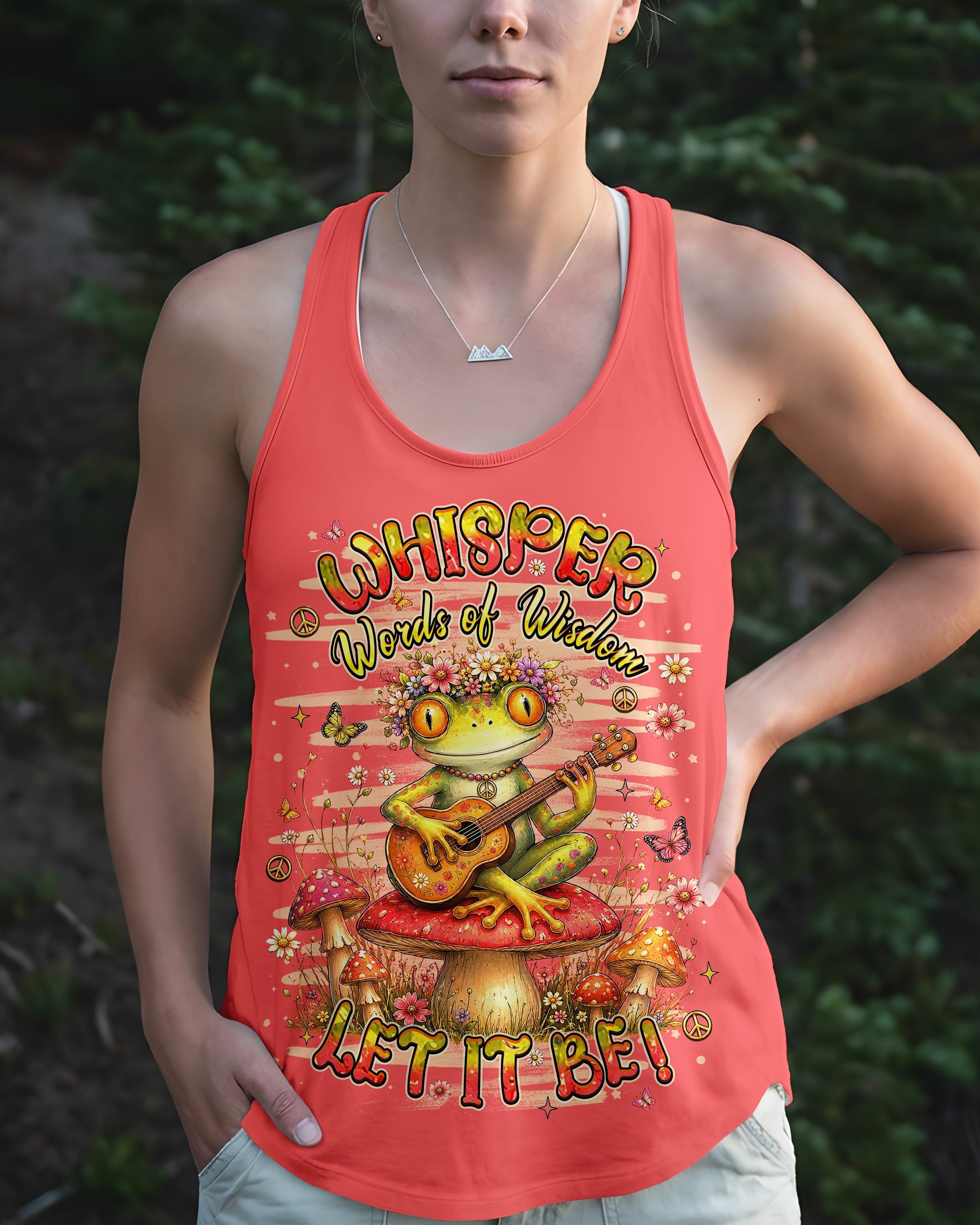 WHISPER WORDS OF WISDOM LET IT BE FROG ALL OVER PRINT  - TLHN0107264