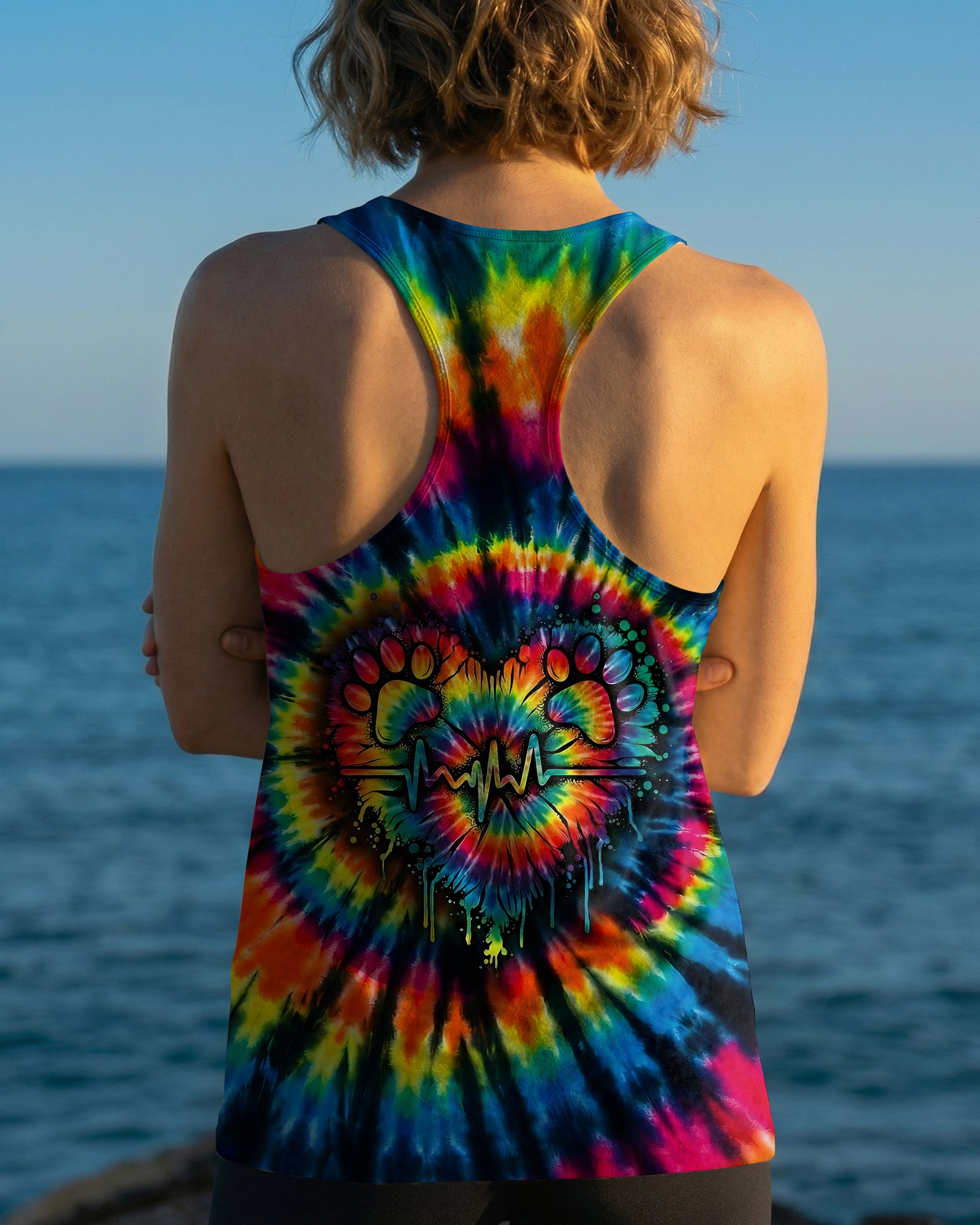 COLORFUL HEARTBEAT PAW ALL OVER PRINT - TYPQ2302262