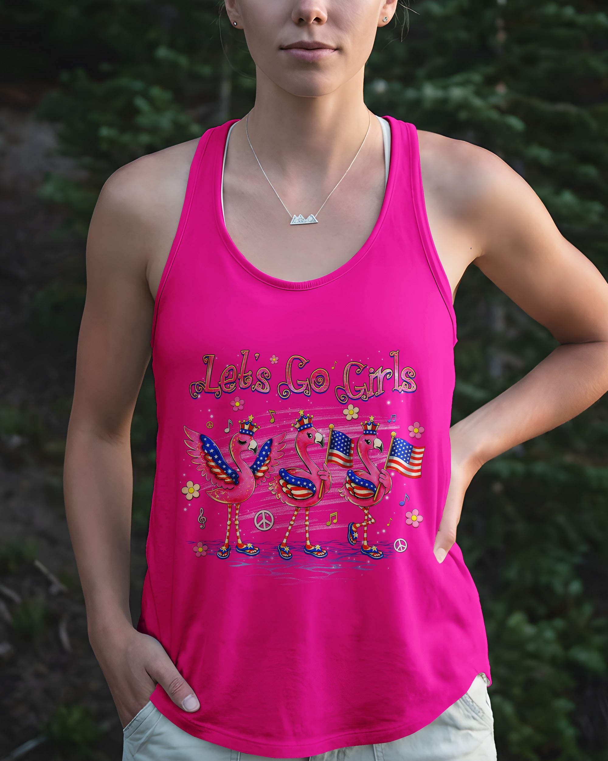 LET'S GO GIRLS FLAMINGO ALL OVER PRINT  - TLHG2703261