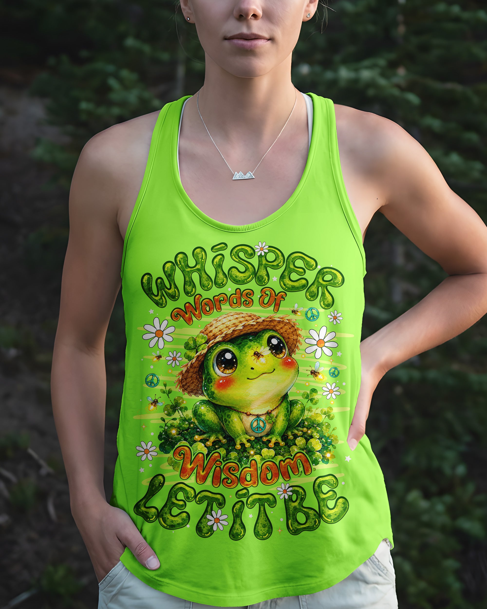 WHISPER WORDS OF WISDOM LET IT BE FROG ALL OVER PRINT -  TLNO0707262