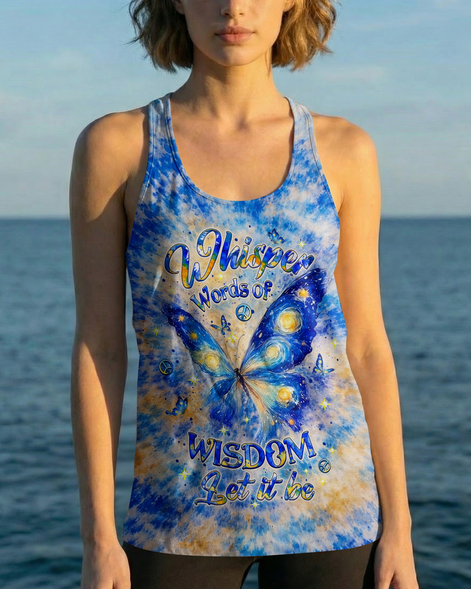 WHISPER WORDS OF WISDOM LET IT BE BUTTERFLY ALL OVER PRINT - YHLT2702262
