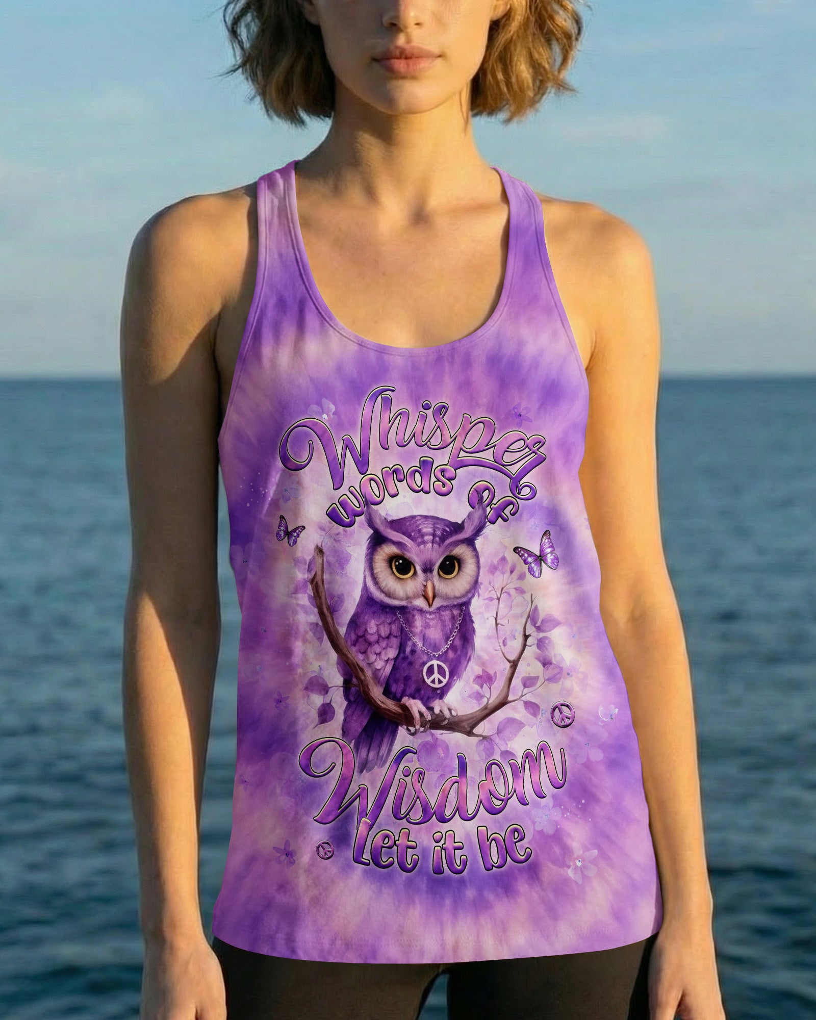 WHISPER WORDS OF WISDOM LET IT BE OWL ALL OVER PRINT - YHHG2702261