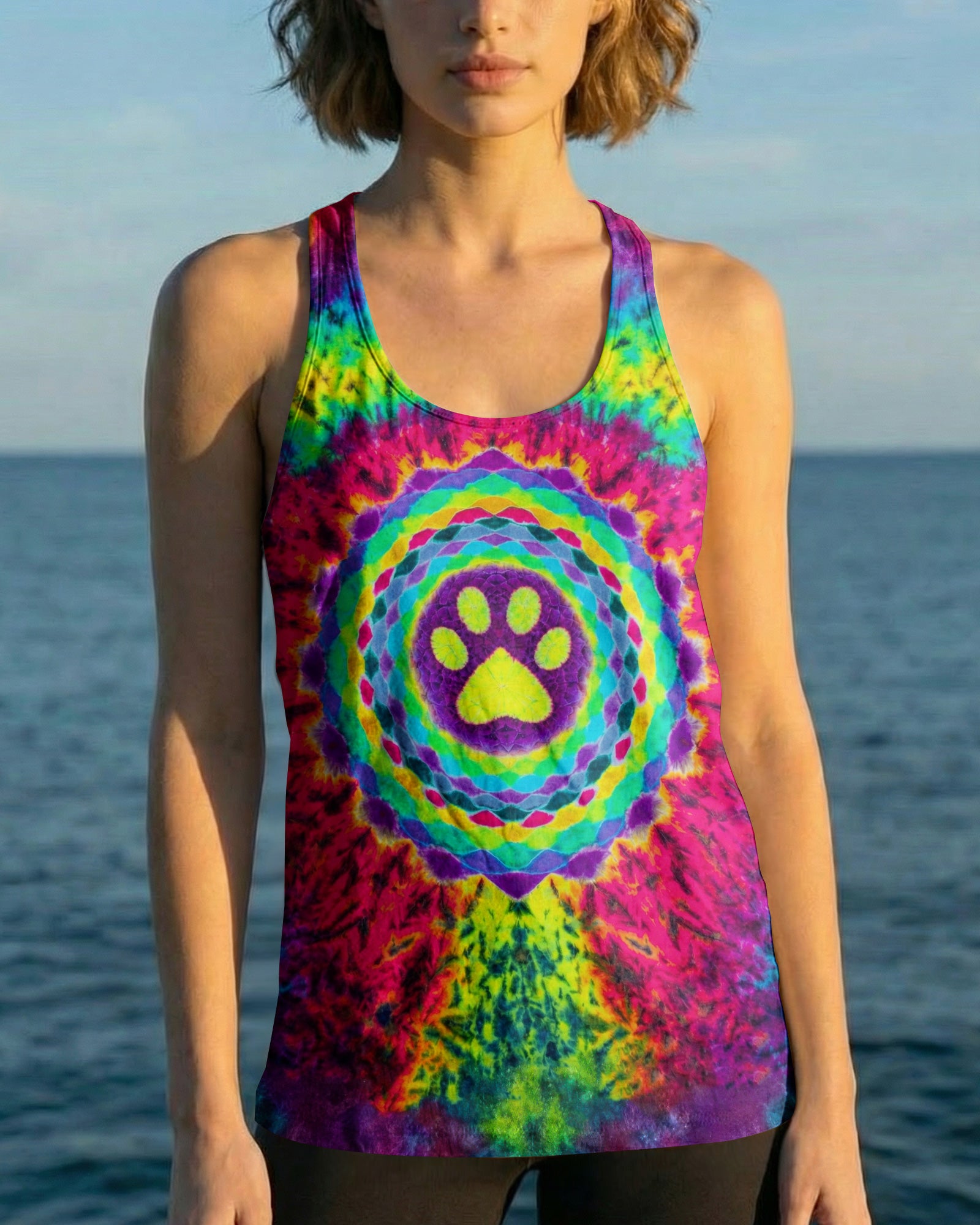 MANDALA PAW PRINT  SWIRL ALL OVER PRINT  - TLTW0304261