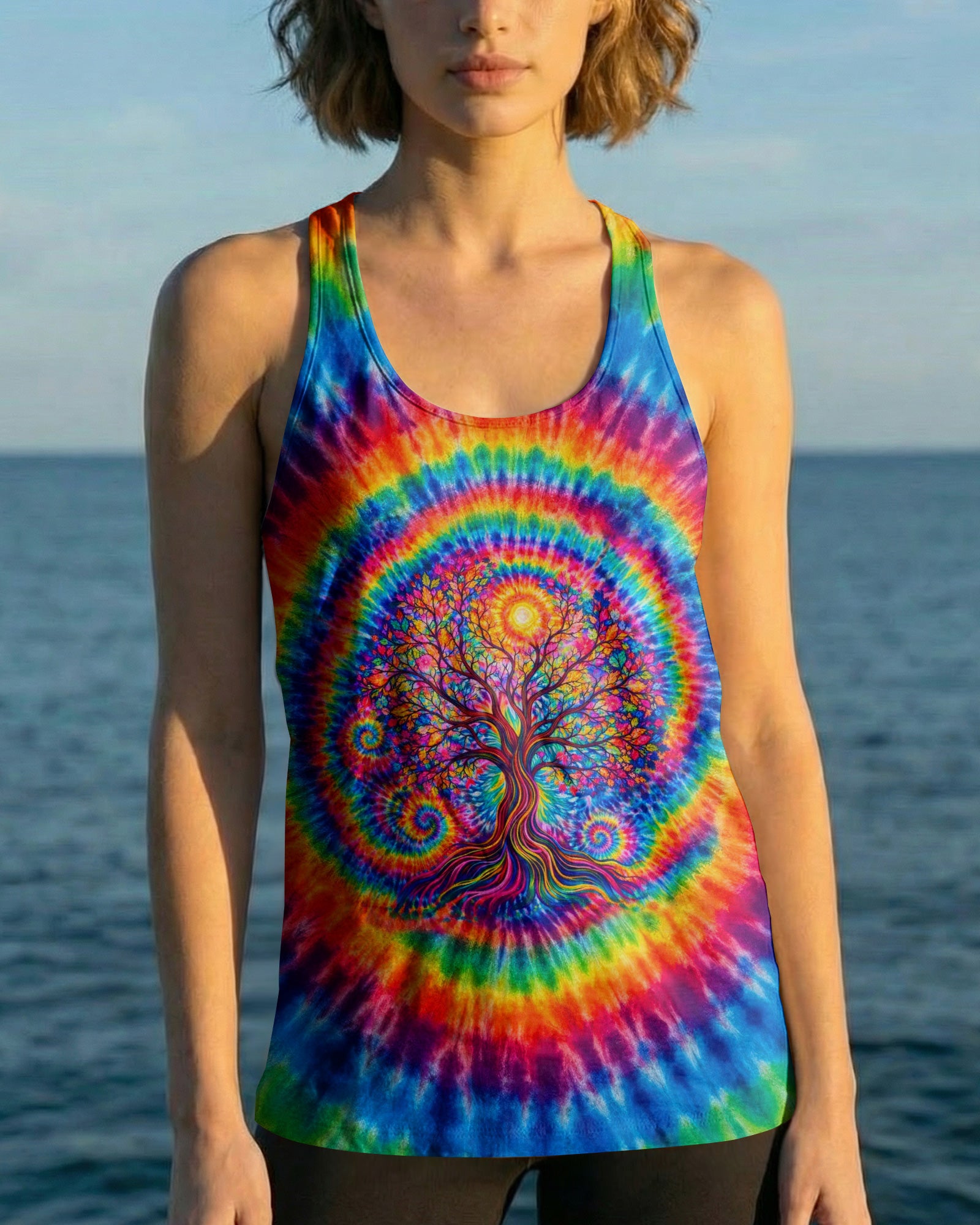 TREE LIFE COLORFUL SWIRL ALL OVER PRINT - TLTW2602262
