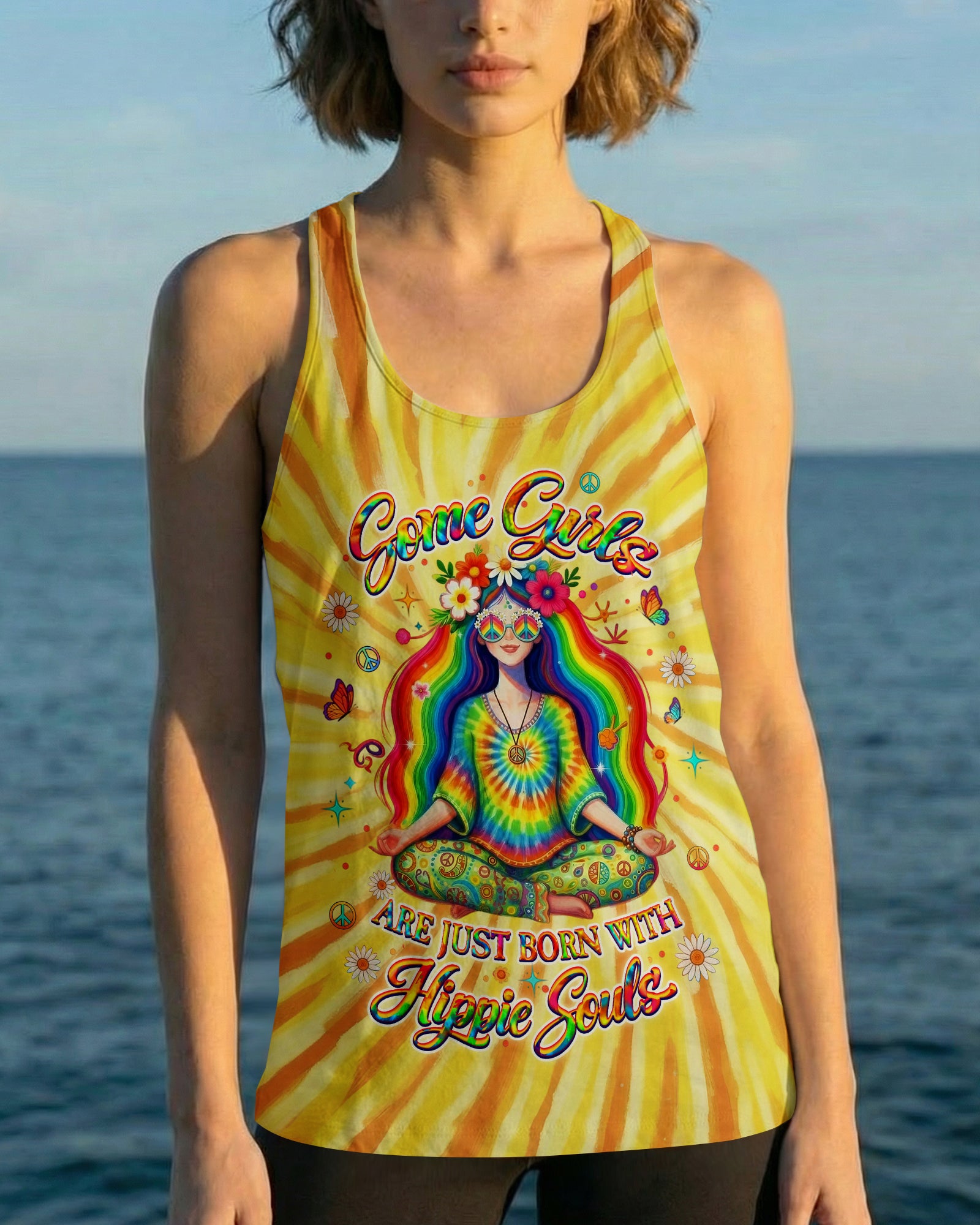 SOME GIRLS ARE JUST BORN WITH HIPPIE SOULS ALL OVER PRINT - YHLT0502262