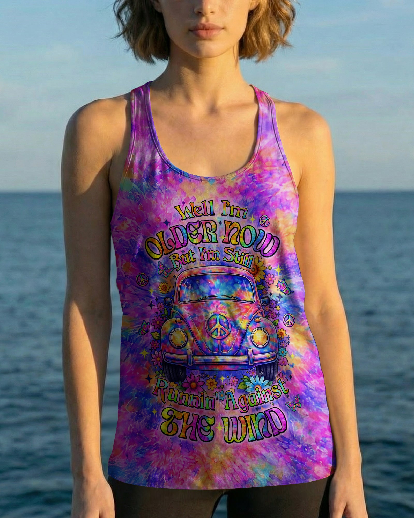 RUNNING AGAINST THE WIND CAR TIE DYE ALL OVER PRINT - YHLT2302262