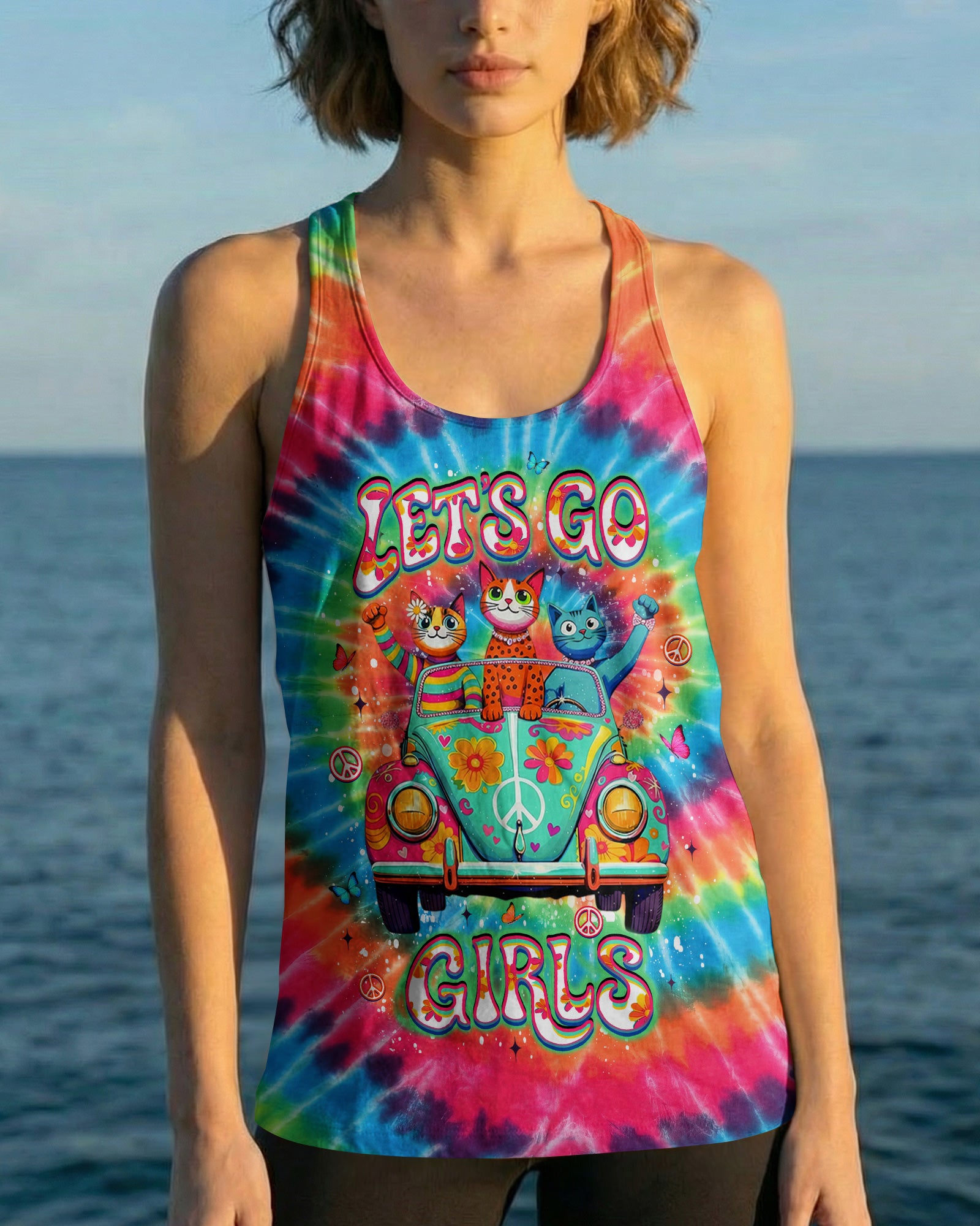 LET'S GO GIRLS CAT ALL OVER PRINT - YHLT0402262