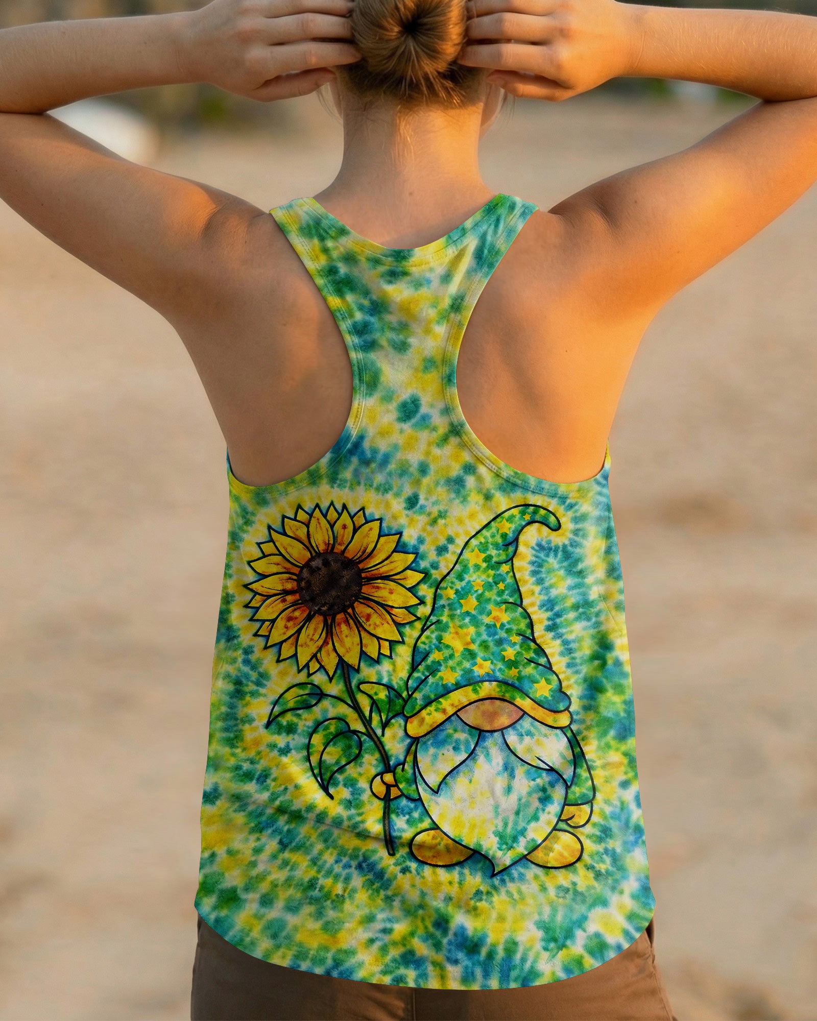 SUNFLOWER GNOME SWIRL ALL OVER PRINT - TLHN2403363