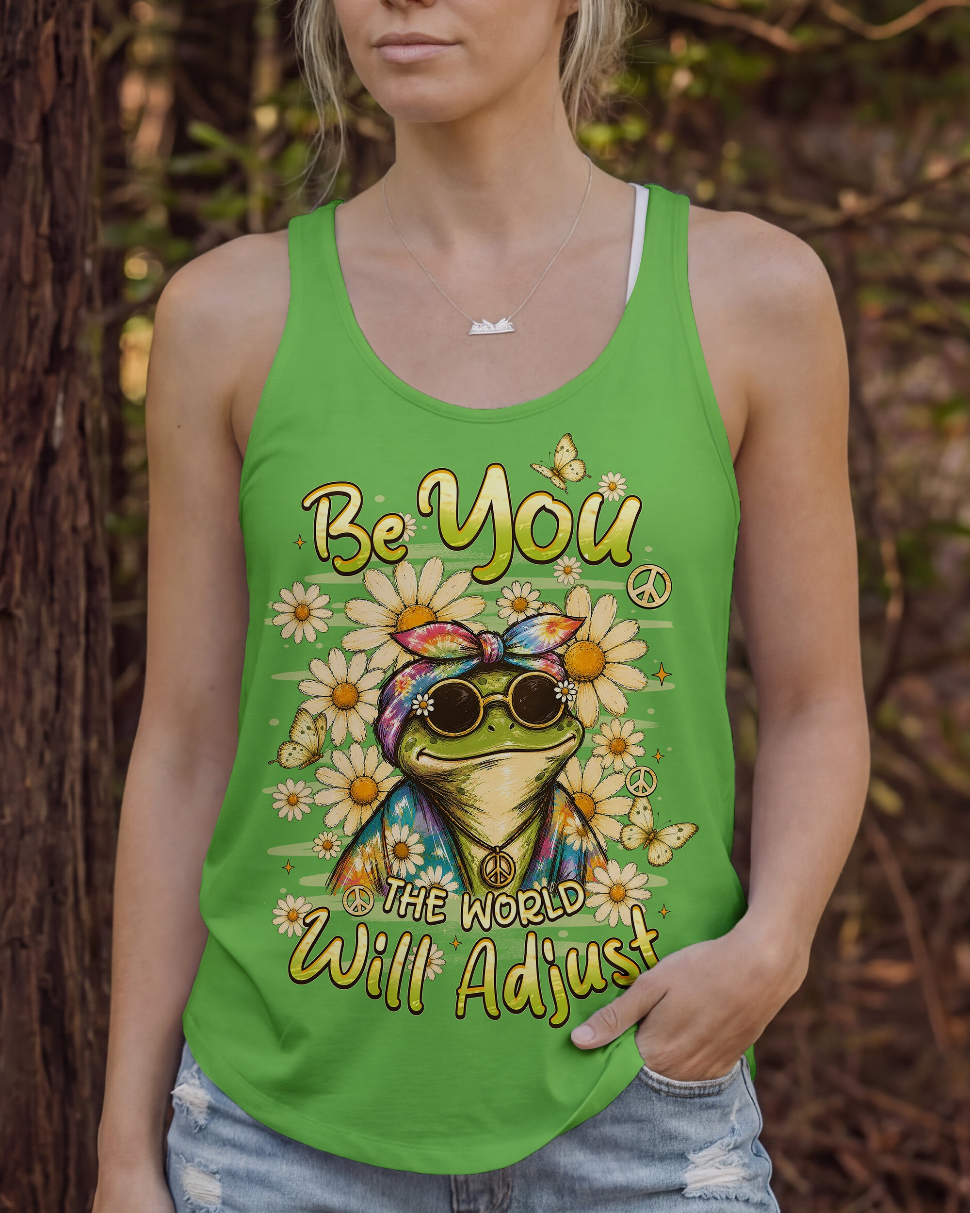 BE YOU THE WORLD WILL ADJUST FROG ALL OVER PRINT - TLHN3007263