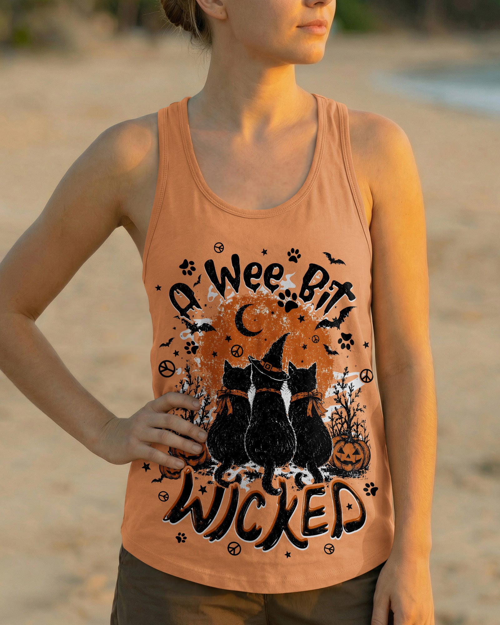 A WEE BIT WICKED CATS HALLOWEEN ALL OVER PRINT - TYPQ2807263