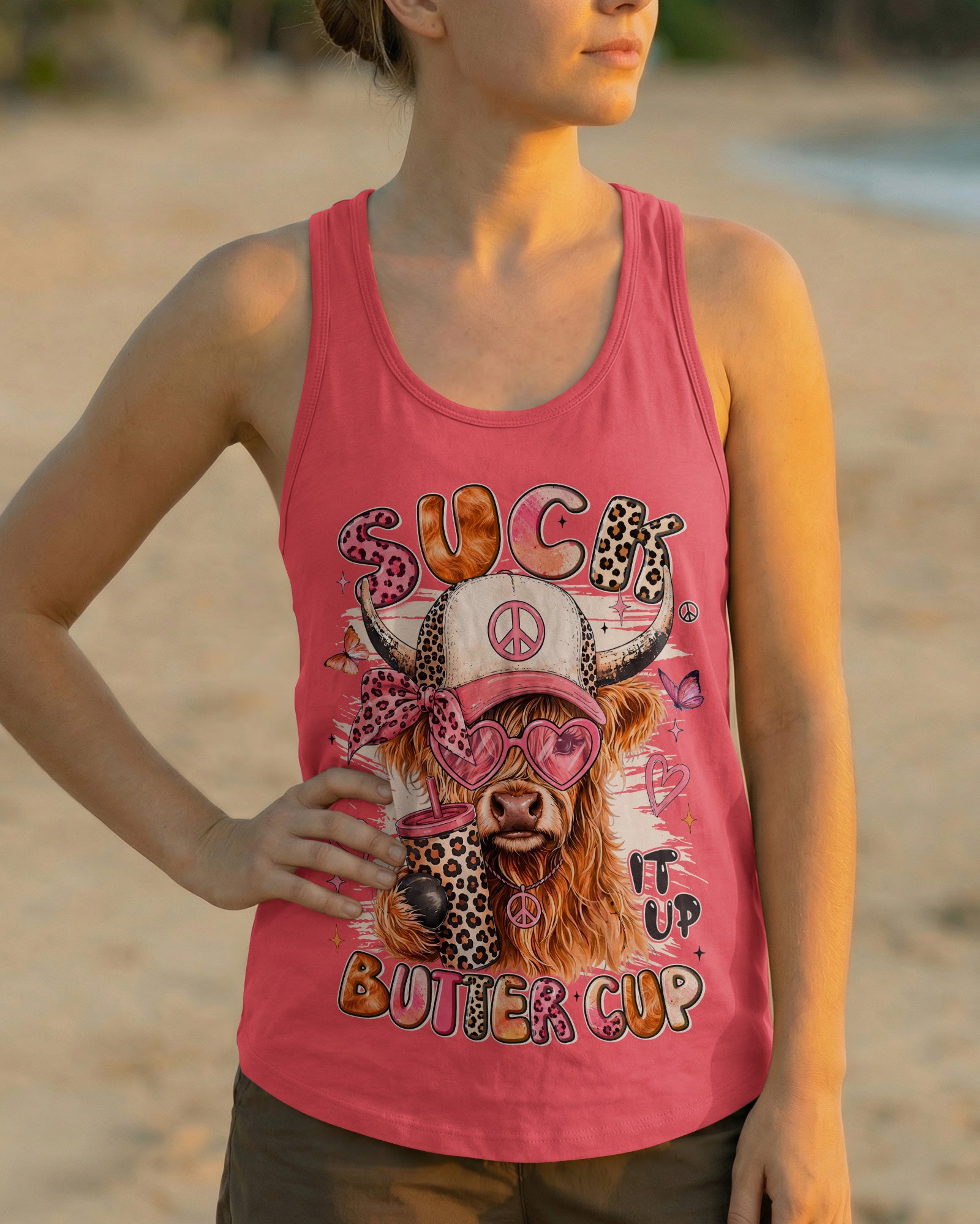 SUCK IT UP BUTTERCUP HIGHLAND COW ALL OVER PRINT - TYLN0608261