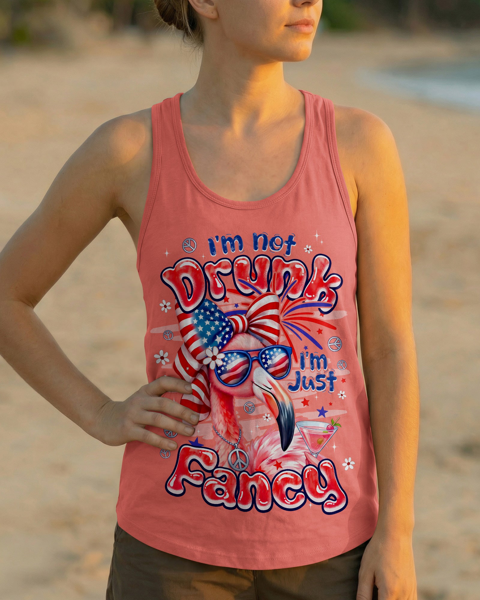 I'M NOT DRUNK I'M JUST FANCY FLAMINGO ALL OVER PRINT - TYPQ2104262