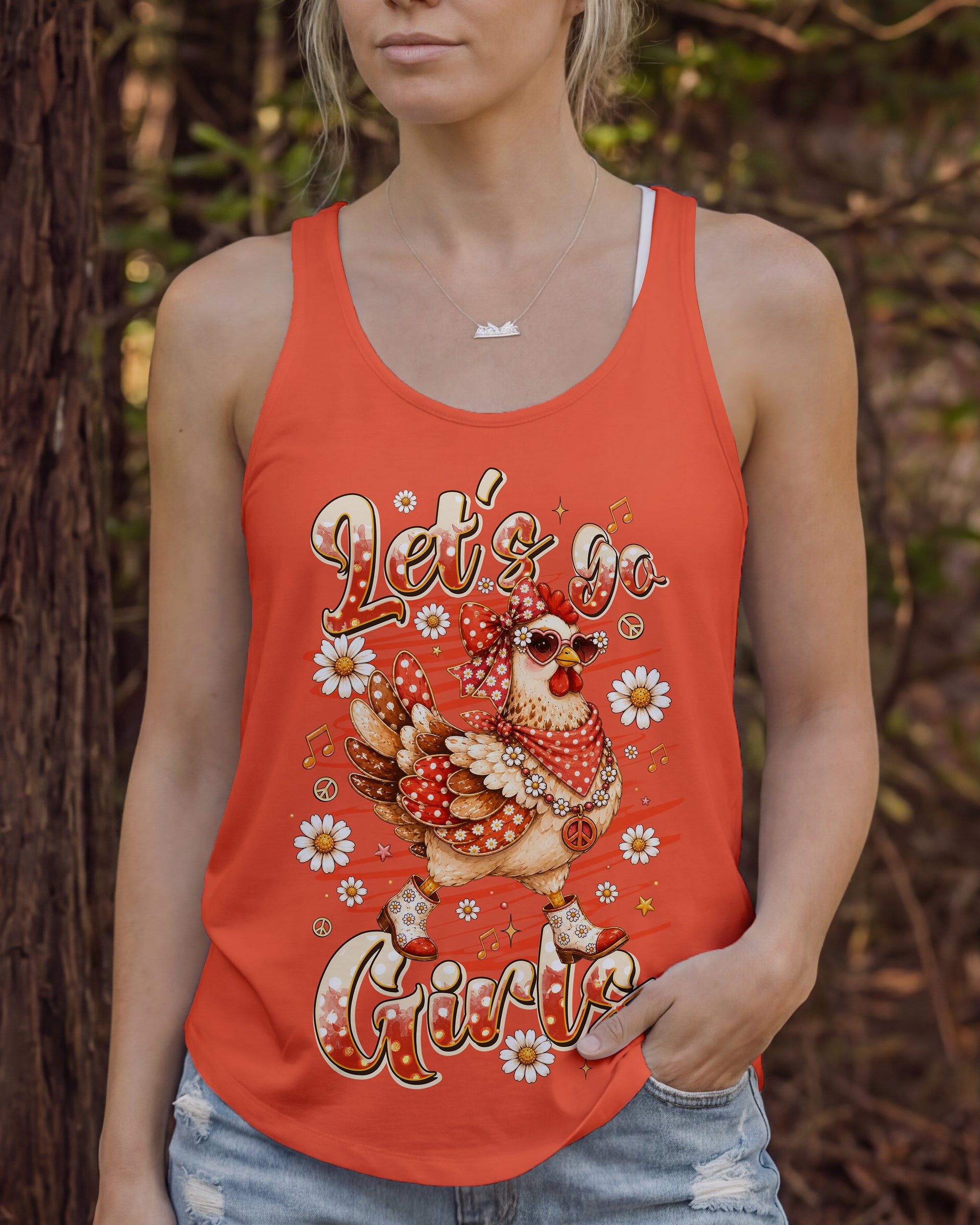 LET'S GO GIRLS HEN CHICKEN ALL OVER PRINT - TLTW2606261