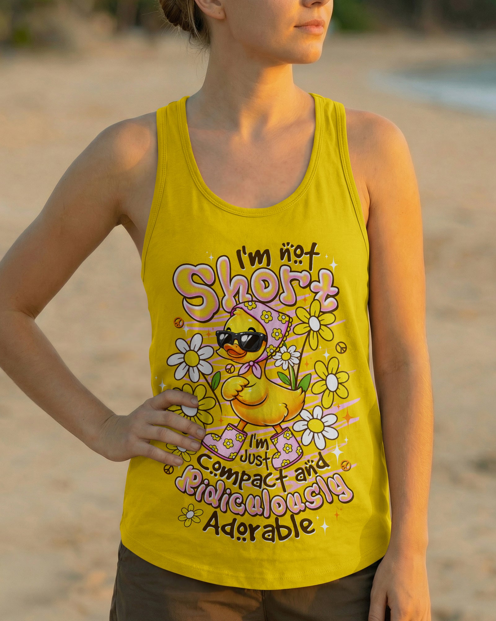 I'M NOT SHORT DUCK  ALL OVER PRINT - TLTW1107263