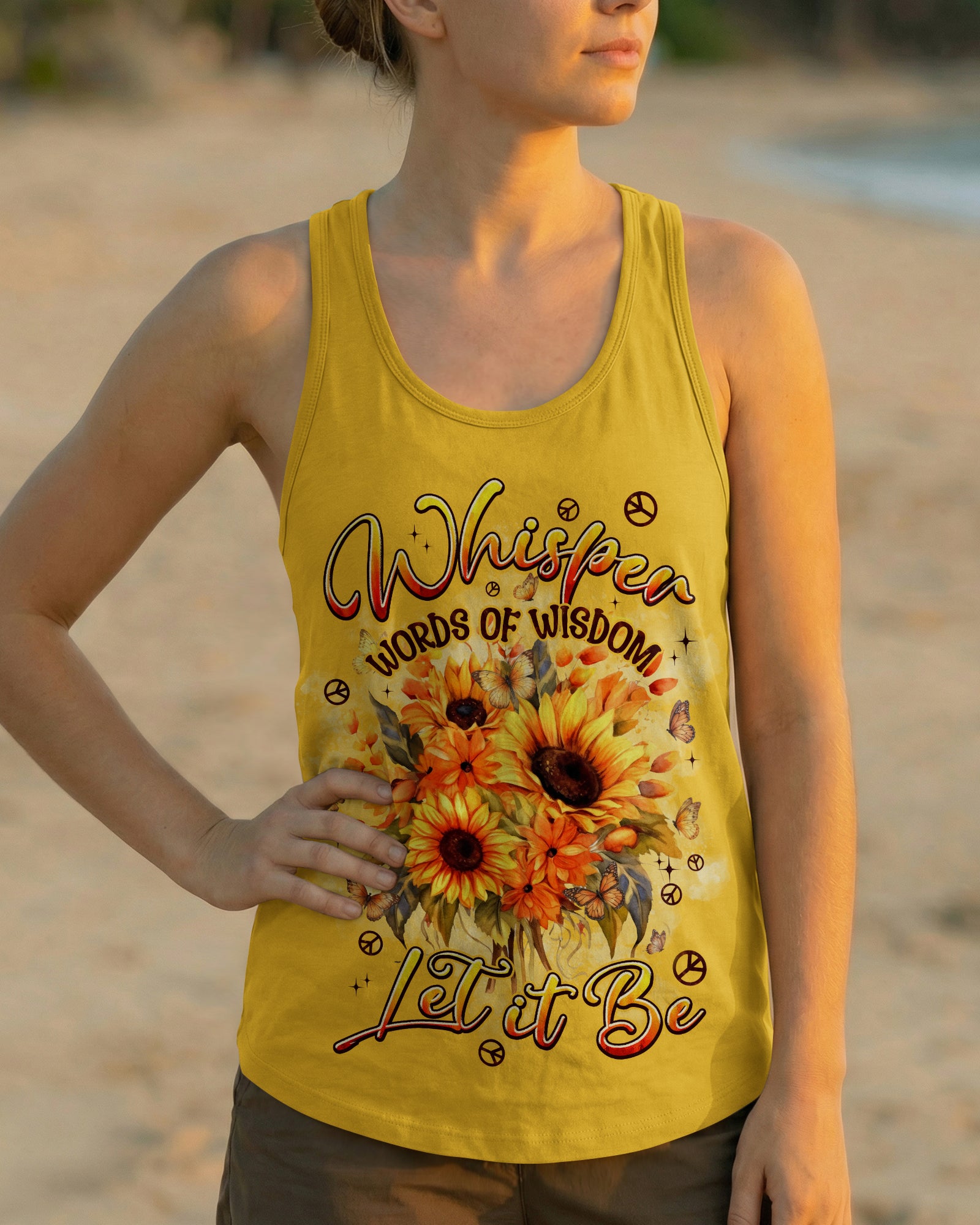 WHISPER WORDS OF WISDOM LET IT BE SUNFLOWER ALL OVER PRINT - TYPQ1303261