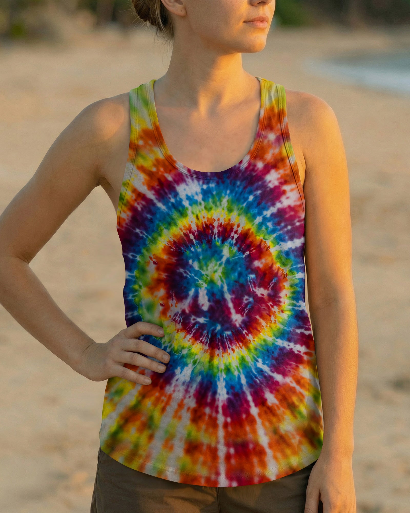 PEACE LOVE PAW PRINT COLORFUL SWIRL ALL OVER PRINT  - TLHG3103262