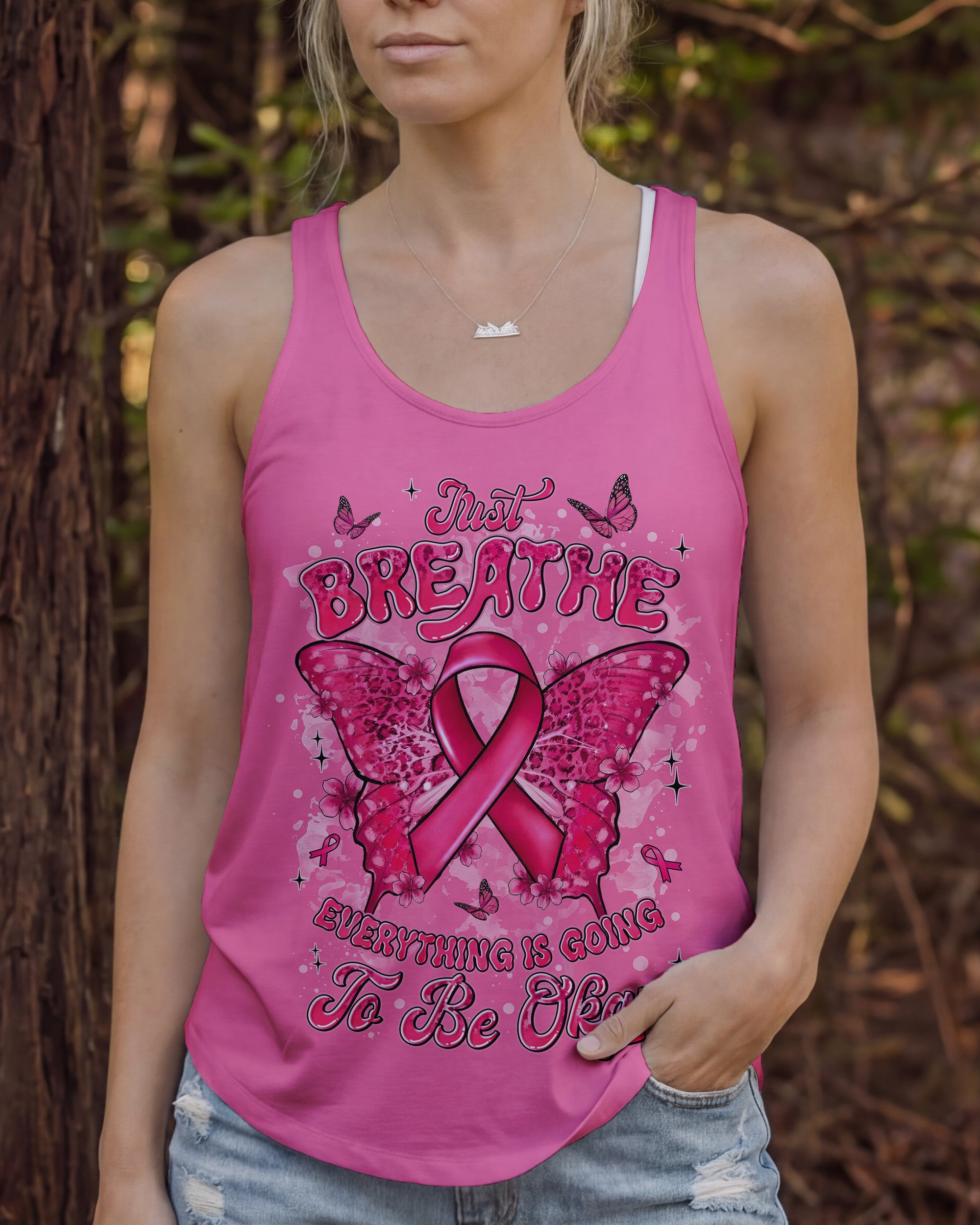 IN OCTOBER WE WEAR PINK HALLOWEEN BOO ALL OVER PRINT - TYLN1707263