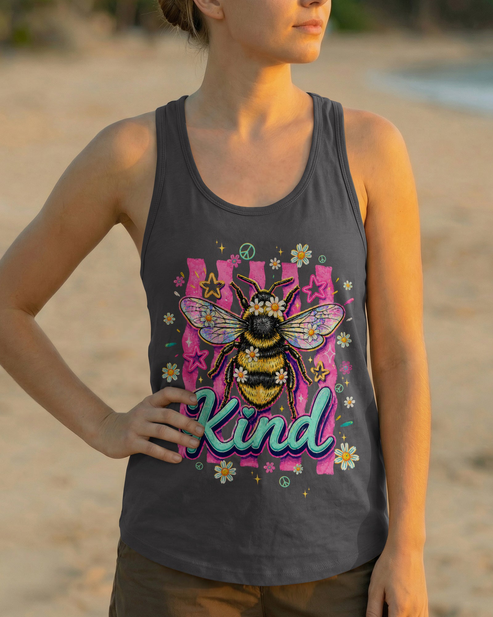 BEE KIND STRIPES  ALL OVER PRINT  - TLTW0805262