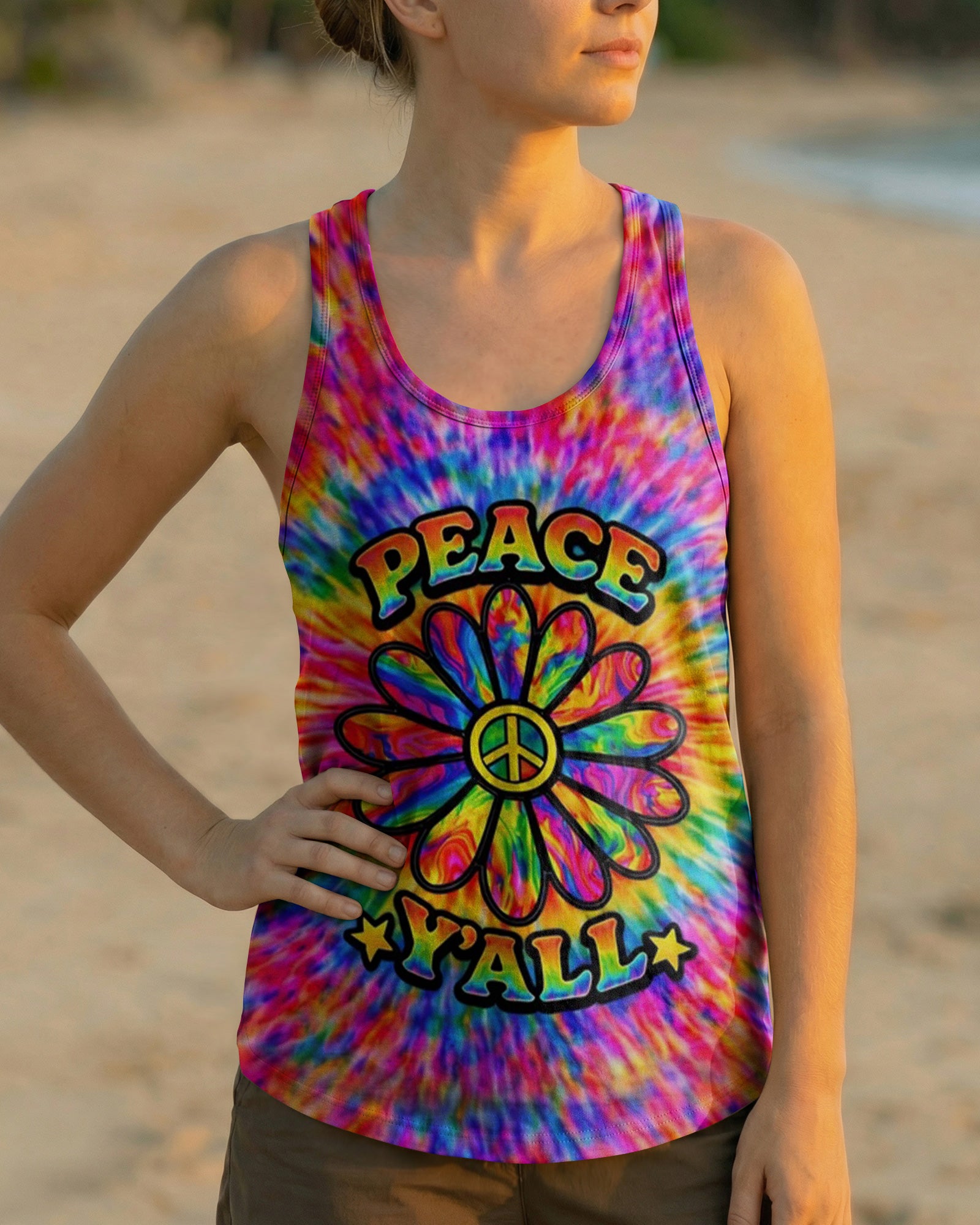 PEACE Y'ALL  ALL OVER PRINT - YHHN2702261