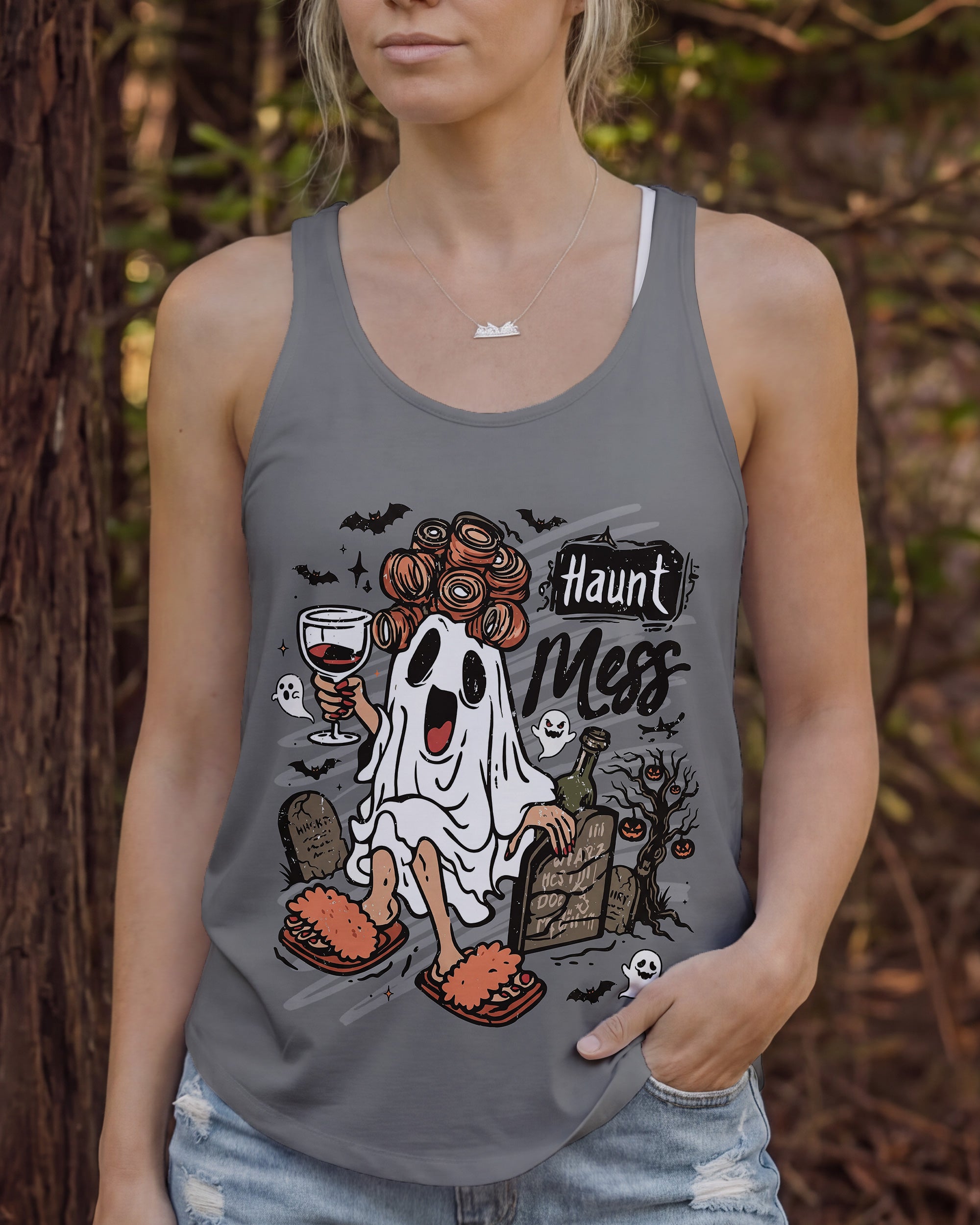HAUNT MESS SPOOKY BOO HALLOWEEN ALL OVER PRINT  - TLNT1707263