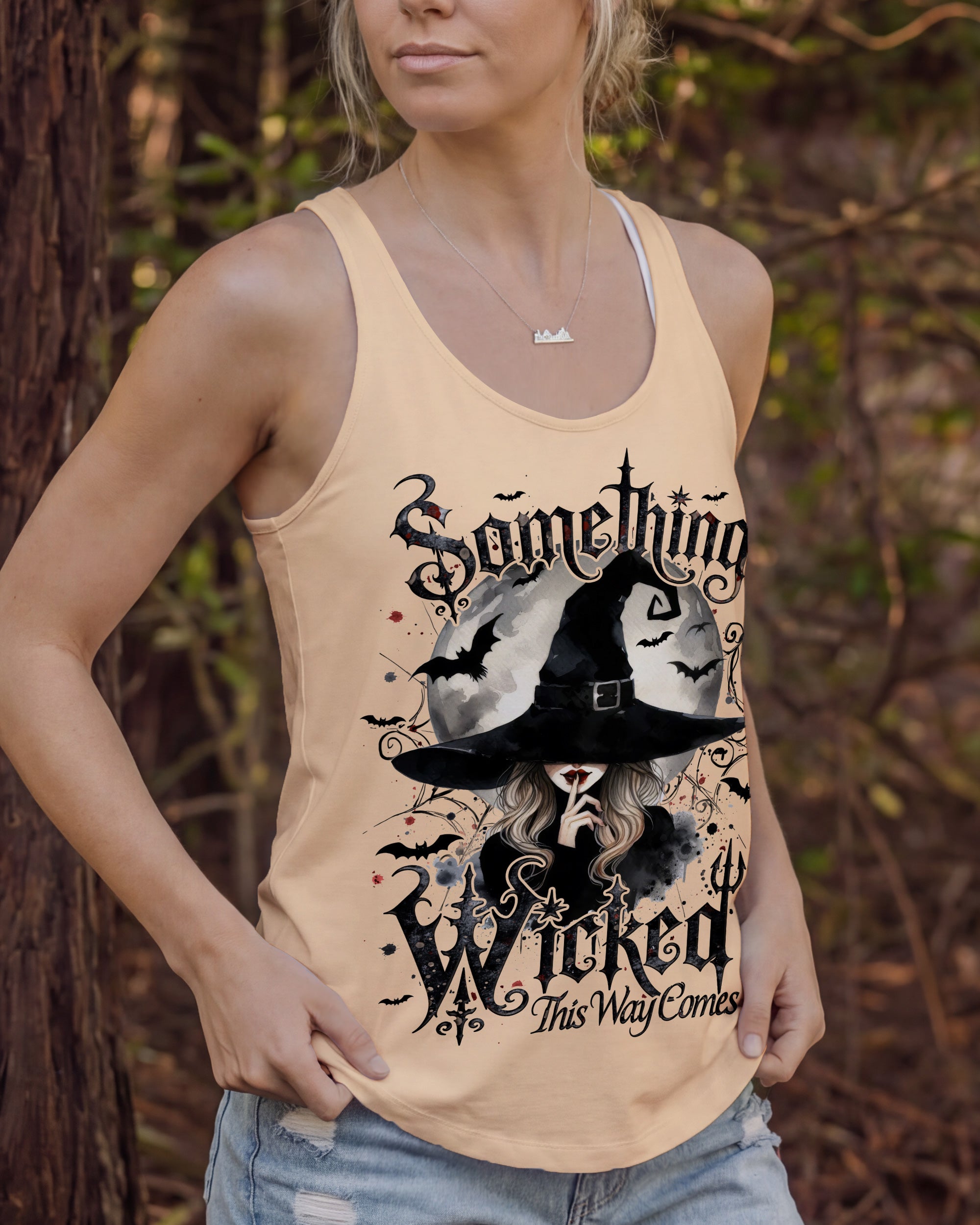 SOMETHING WICKED THIS WAY COMES HALLOWEEN WITCH ALL OVER PRINT - TYQY2507261