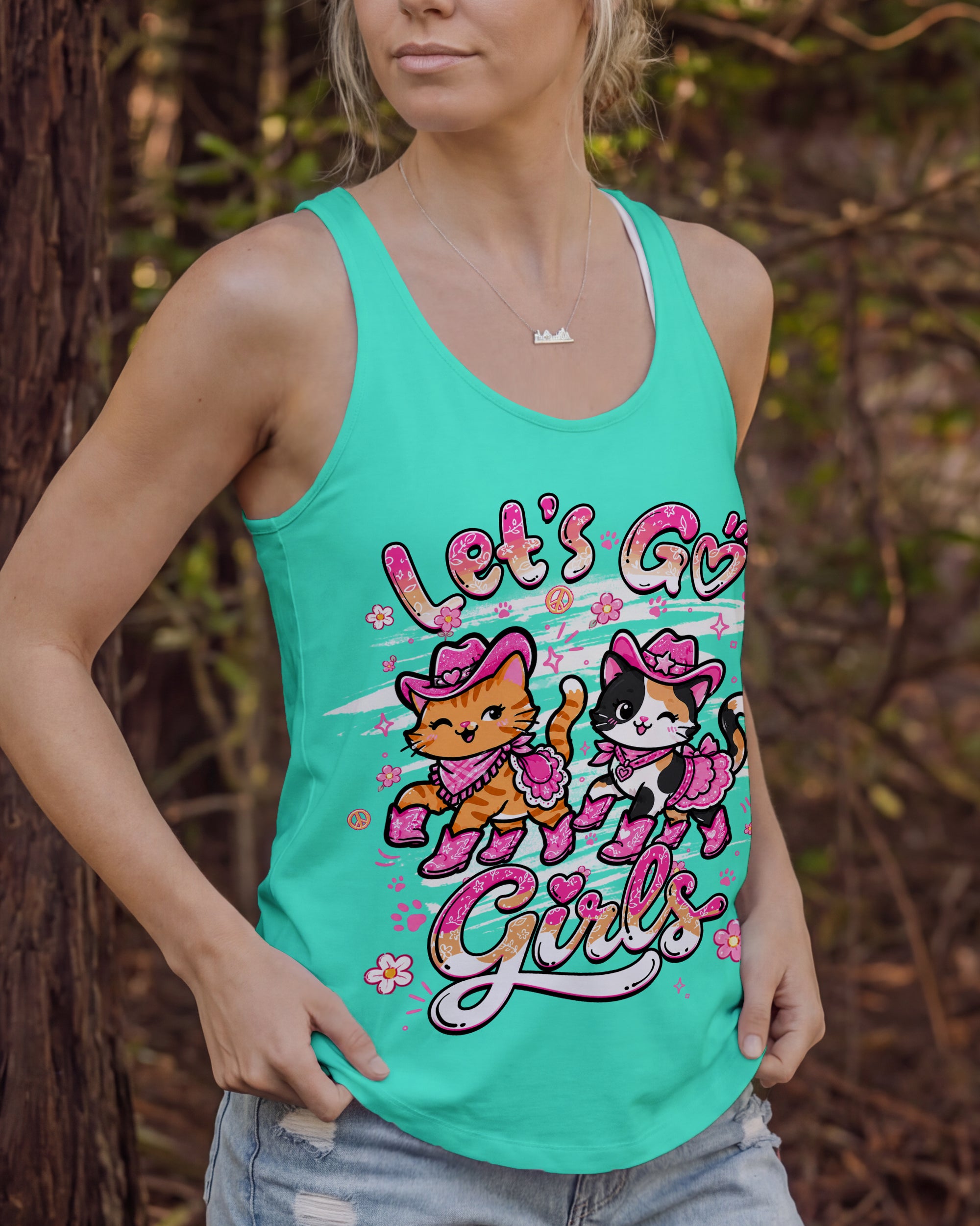 LET'S GO GIRLS CAT ALL OVER PRINT - TLHG0907264