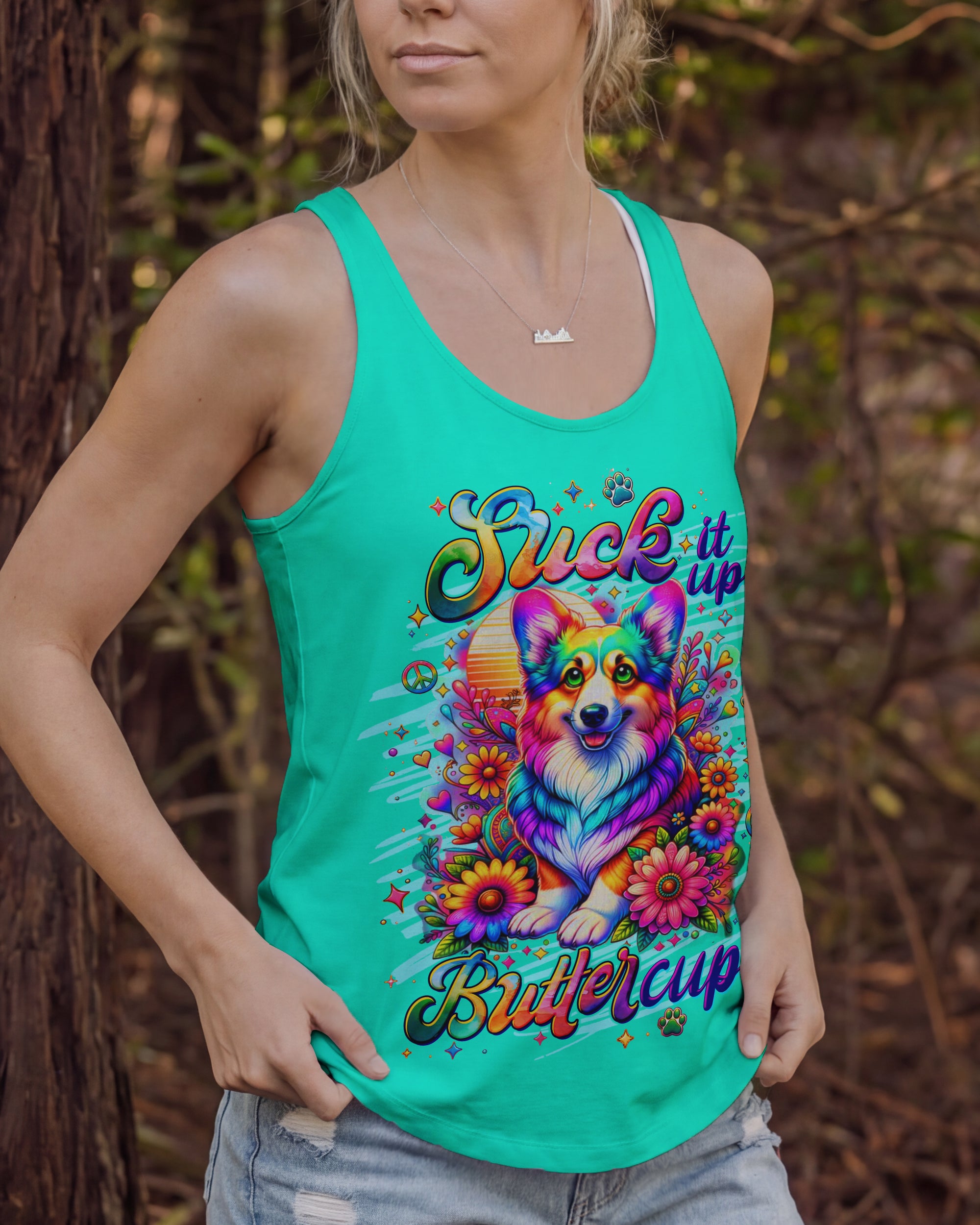 SUCK IT UP BUTTERCUP CORGI DOG ALL OVER PRINT - TLTW0906262
