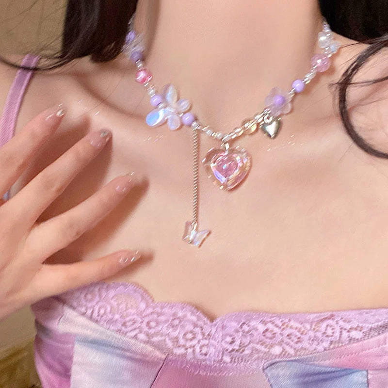 Chunky Pastel Y2K Charm Necklace