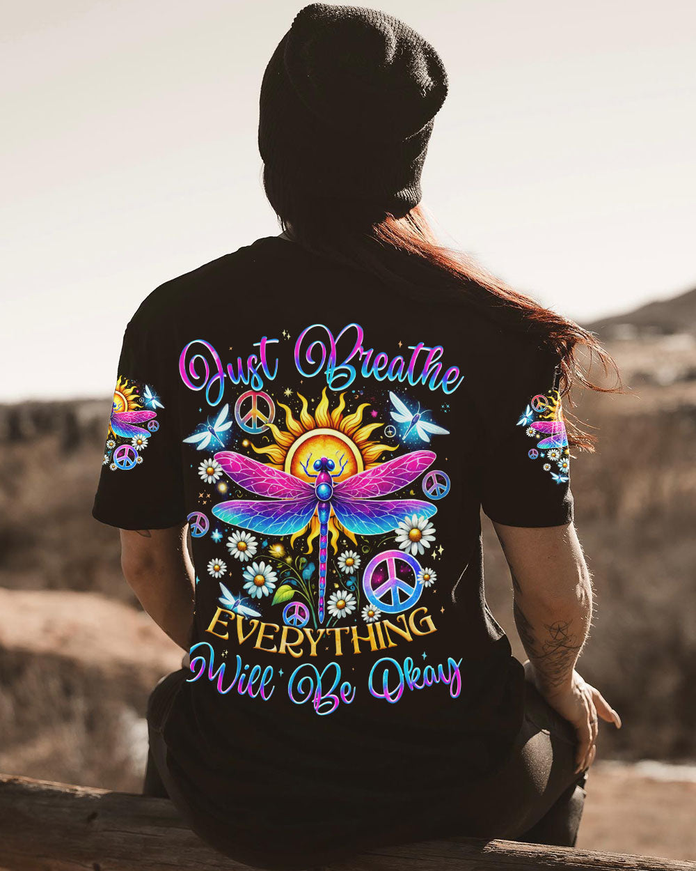 JUST BREATHE DRAGONFLY ALL OVER PRINT - TYQY2307241