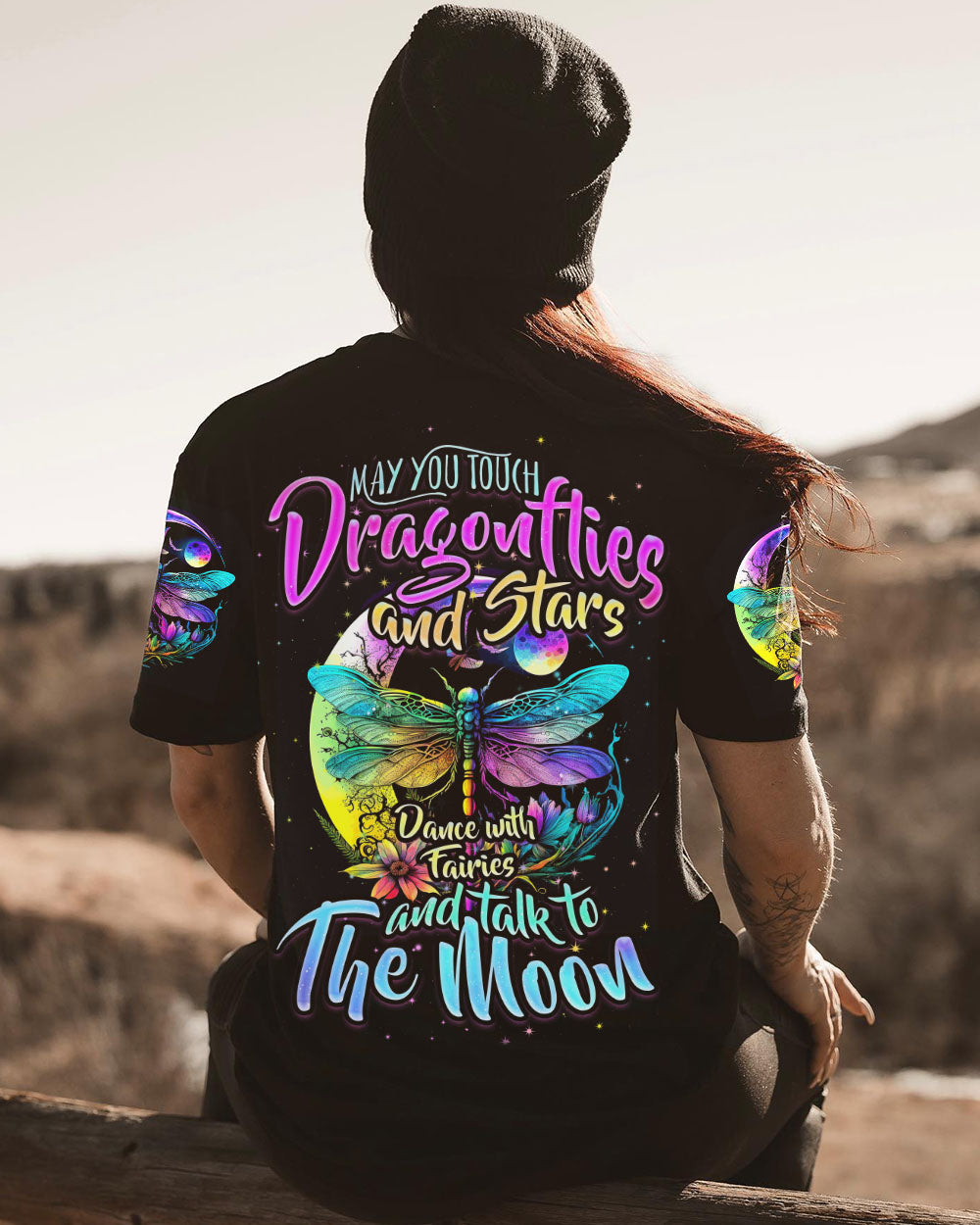 MAY YOU TOUCH DRAGONFLIES AND STARS ALL OVER PRINT - TYTD1205232