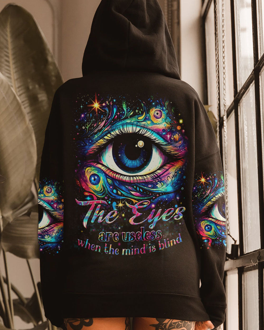 THE EYES ARE USELESS WHEN THE MIND IS BLIND ALL OVER PRINT - TYTM0905231