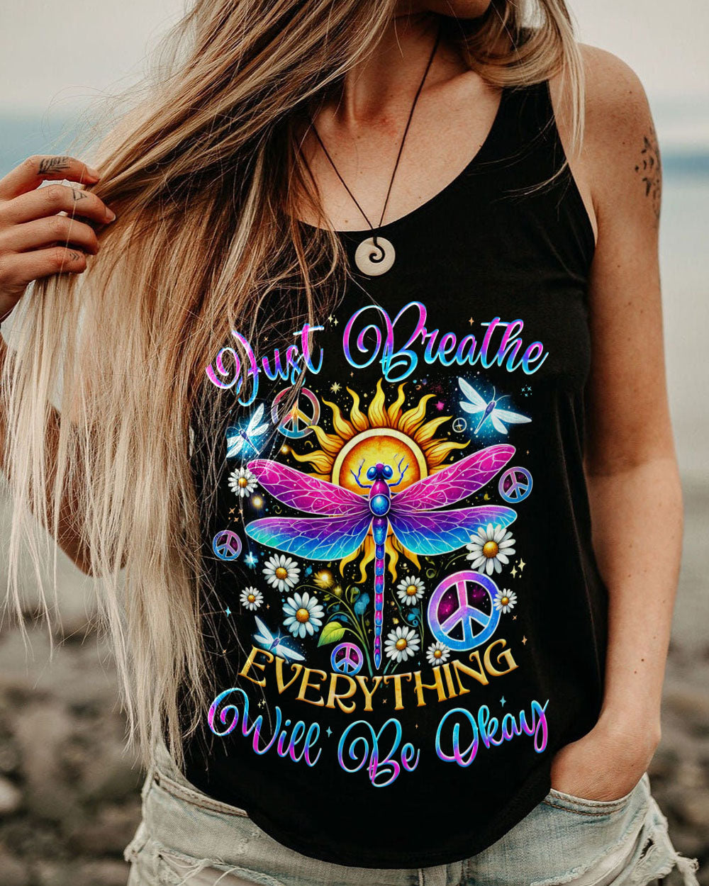 JUST BREATHE DRAGONFLY ALL OVER PRINT - TYQY2307241