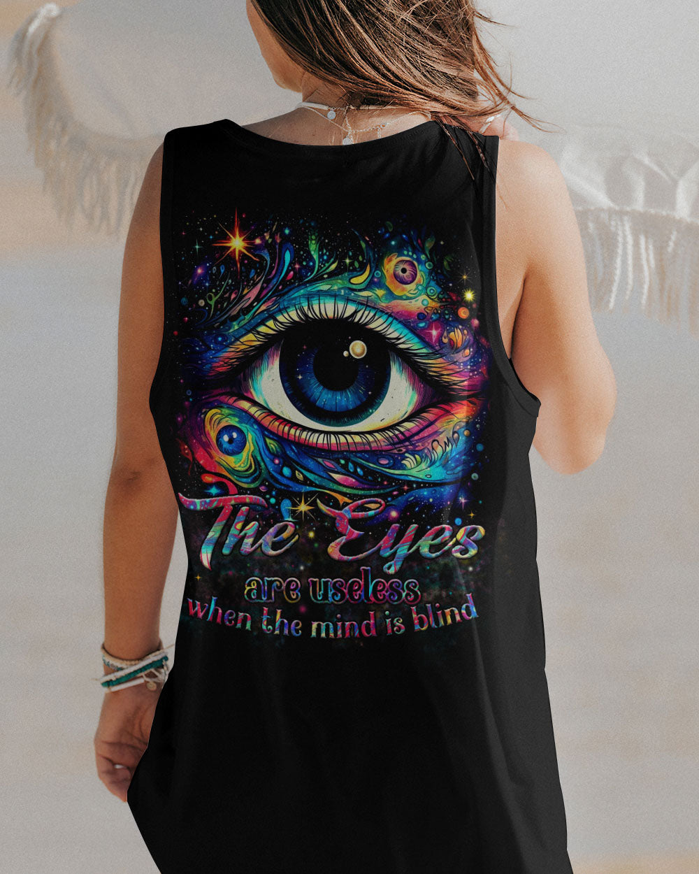 THE EYES ARE USELESS WHEN THE MIND IS BLIND ALL OVER PRINT - TYTM0905231