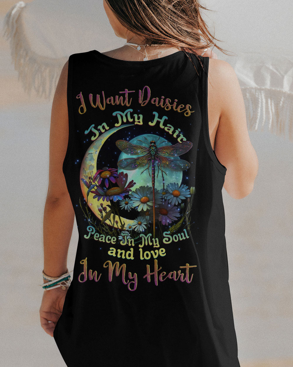 I WANT DAISIES IN MY HAIR DRAGONFLY ALL OVER PRINT - TLNZ0505231