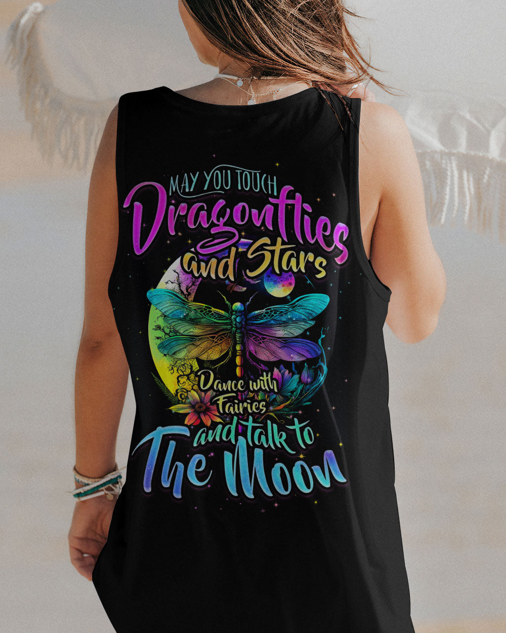MAY YOU TOUCH DRAGONFLIES AND STARS ALL OVER PRINT - TYTD1205232