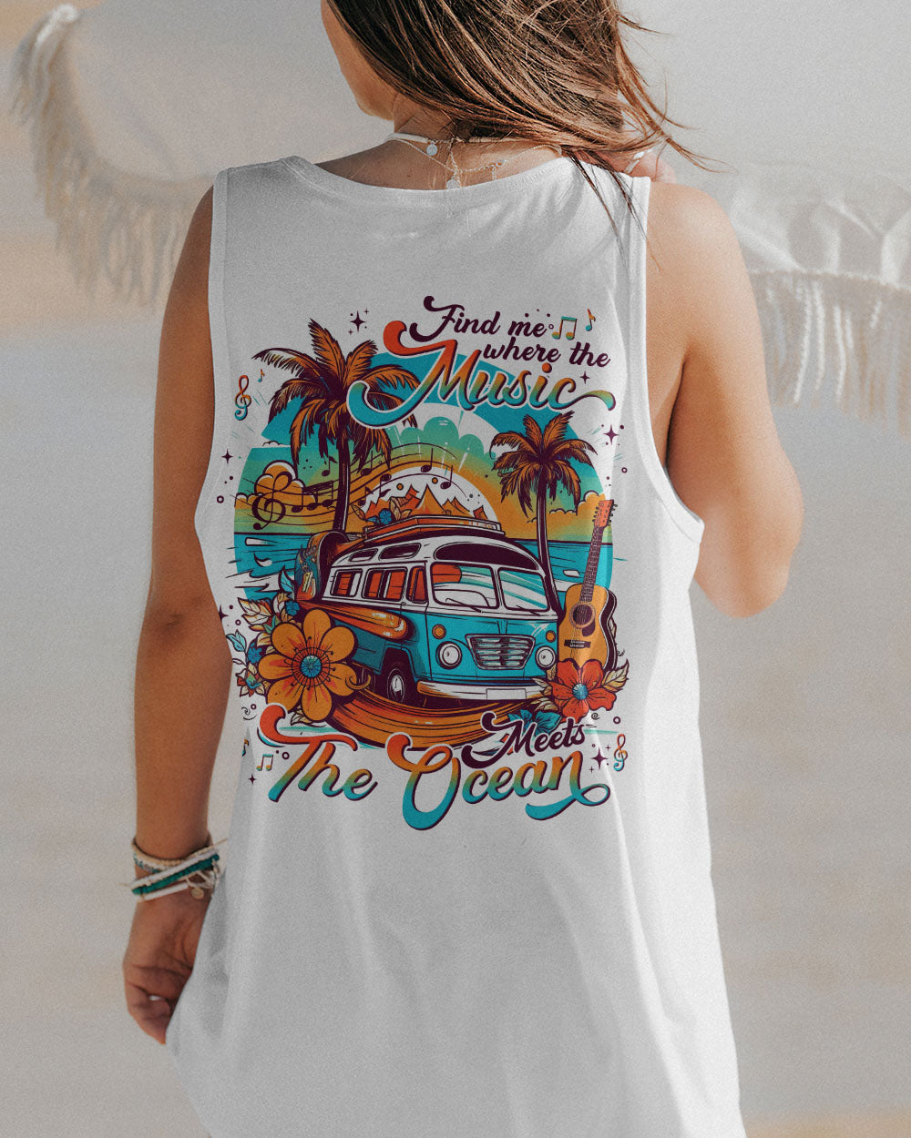FIND ME WHERE THE MUSIC MEETS THE OCEAN ALL OVER PRINT - TLNO3105231