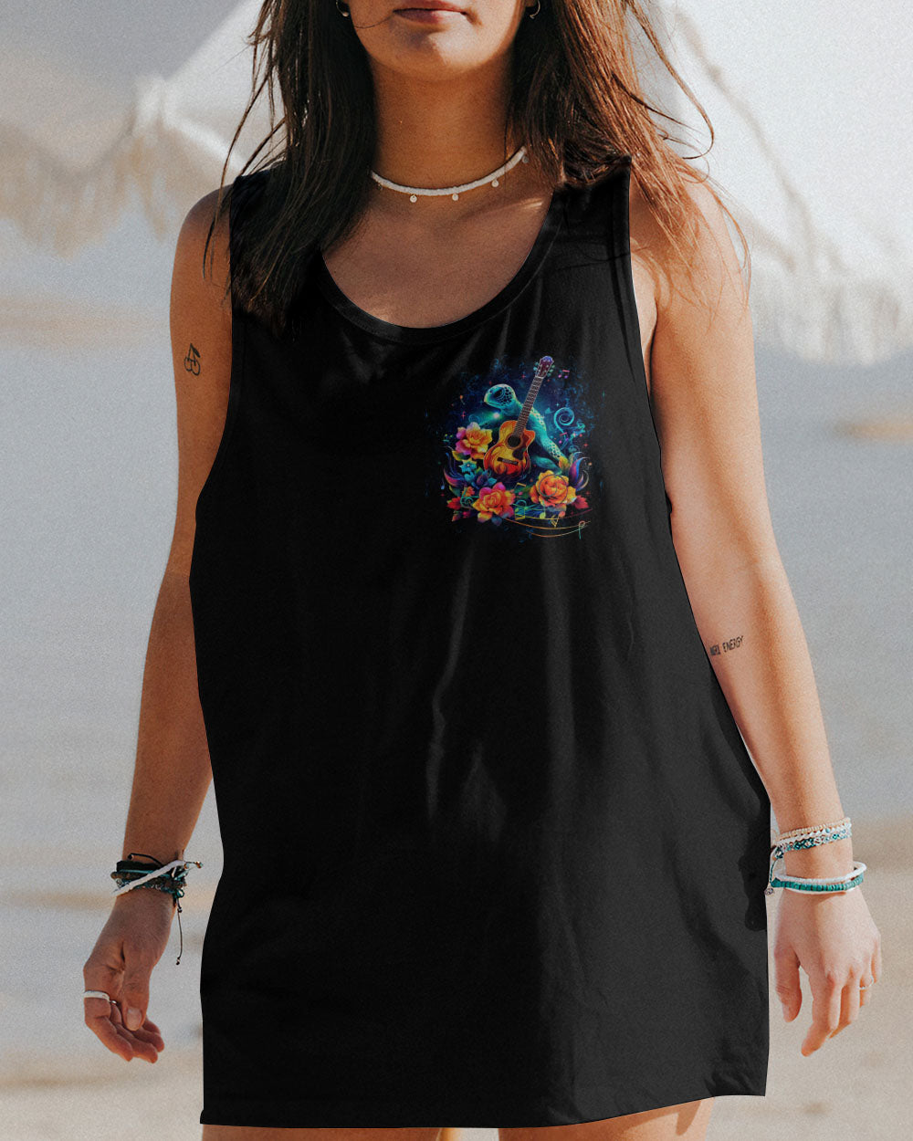 FIND ME WHERE THE MUSIC MEETS THE OCEAN GUITAR ALL OVER PRINT - YHHG2305232