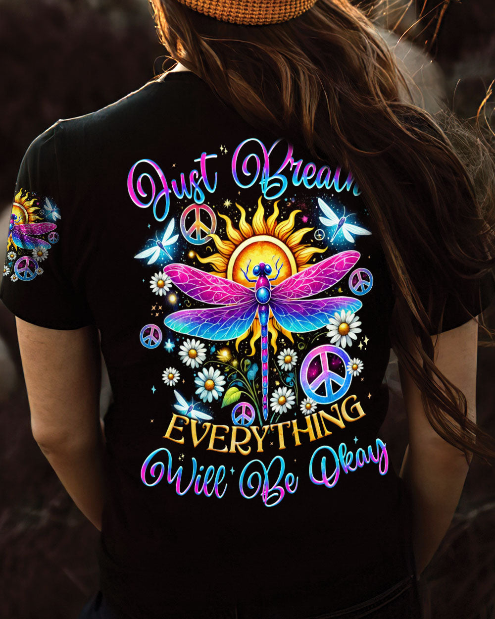 JUST BREATHE DRAGONFLY ALL OVER PRINT - TYQY2307241