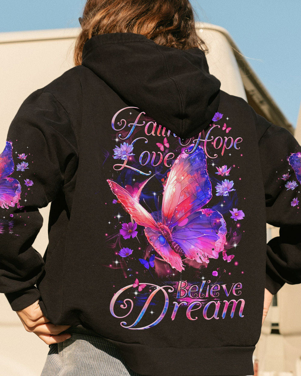 FAITH HOPE LOVE BUTTERFLY ALL OVER PRINT - TLTR2503245
