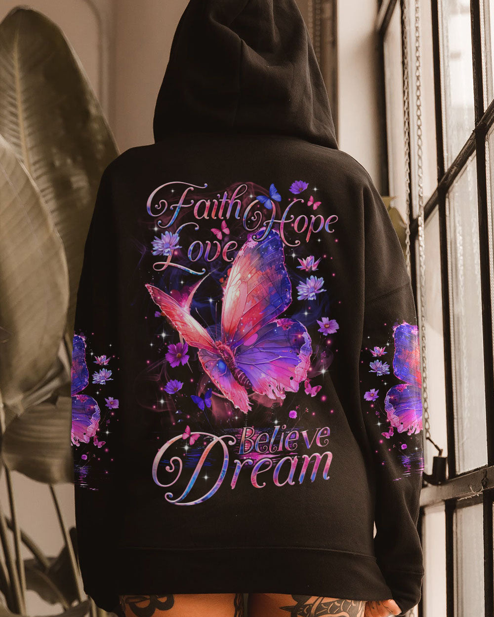 FAITH HOPE LOVE BUTTERFLY ALL OVER PRINT - TLTR2503245