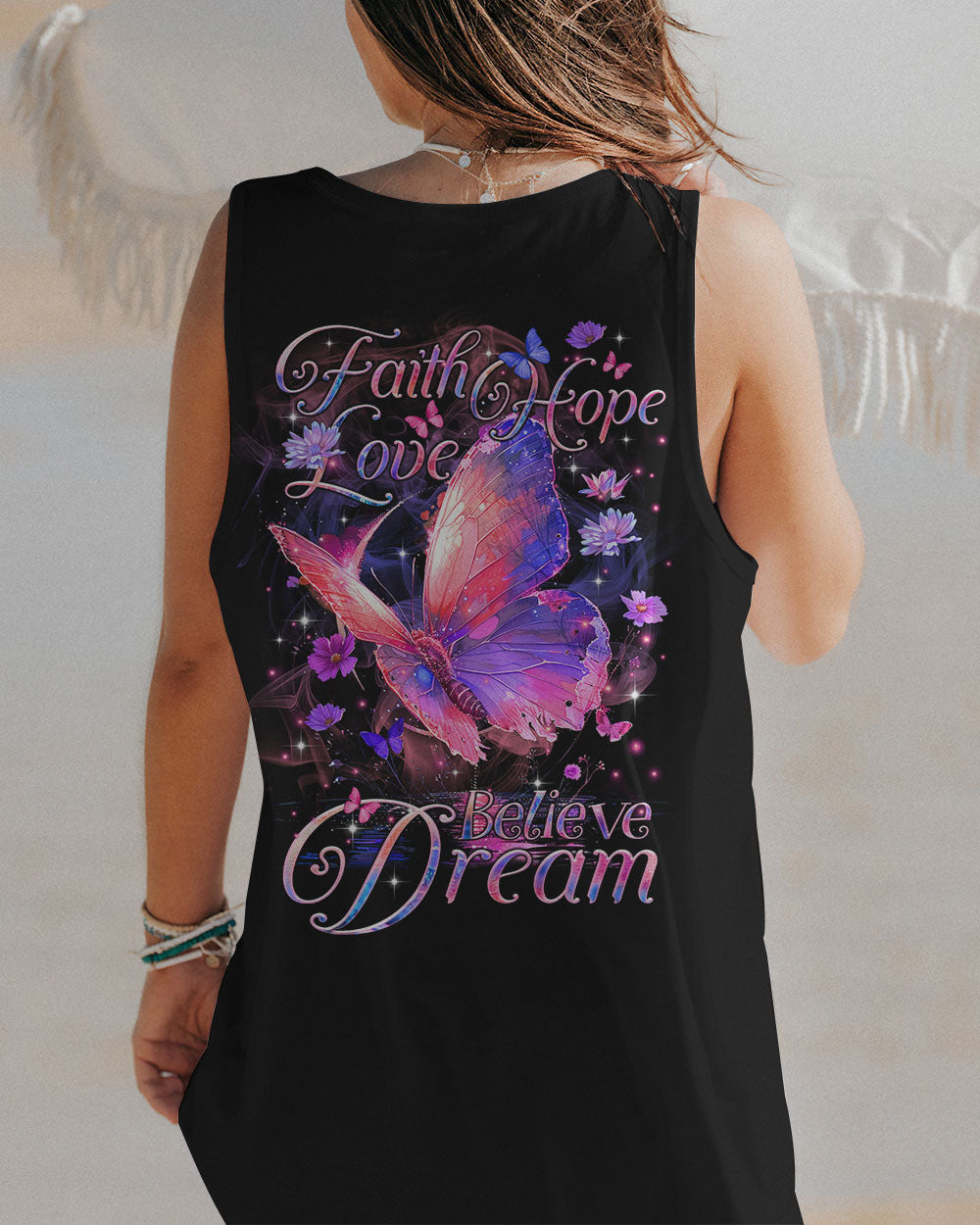 FAITH HOPE LOVE BUTTERFLY ALL OVER PRINT - TLTR2503245