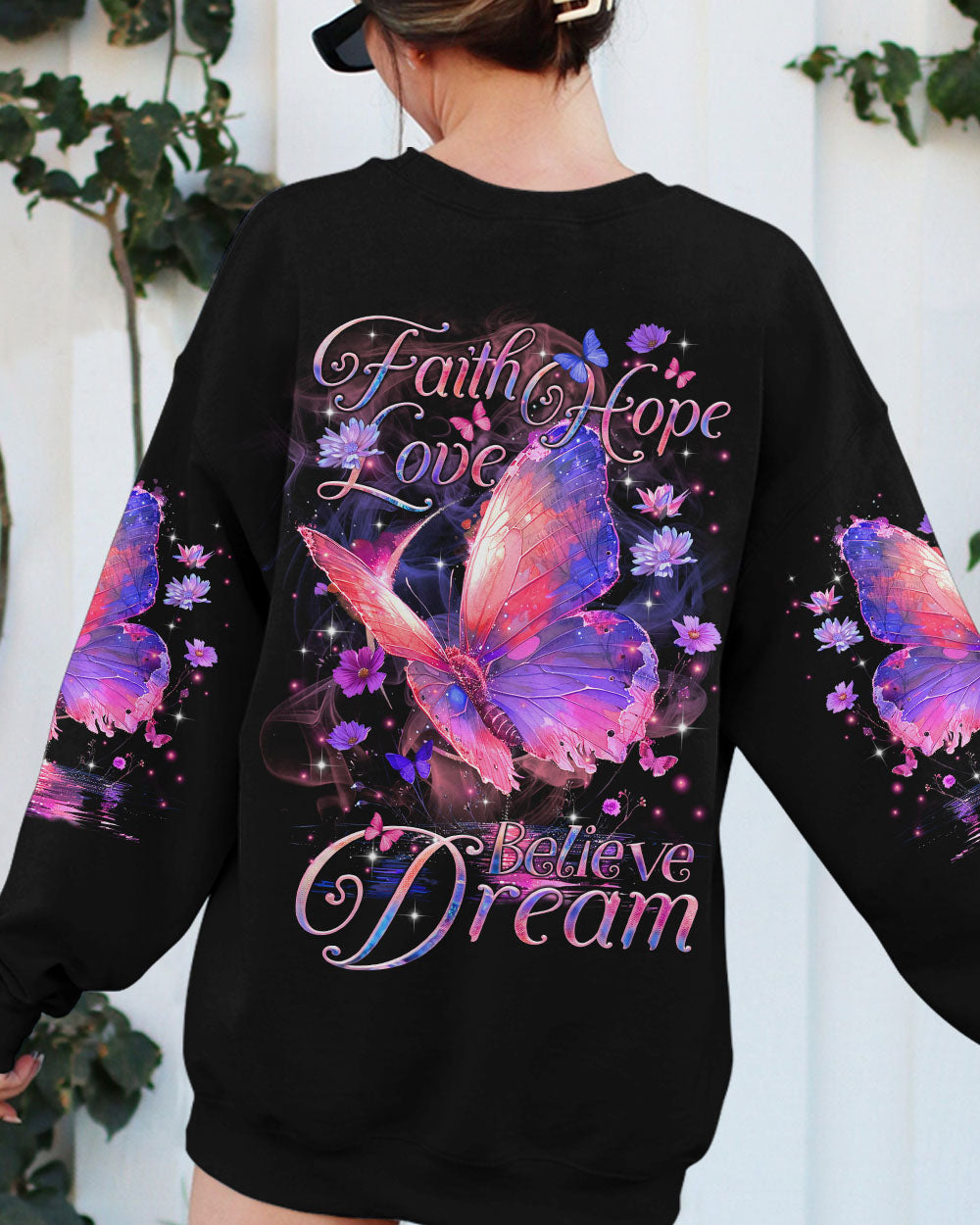 FAITH HOPE LOVE BUTTERFLY ALL OVER PRINT - TLTR2503245