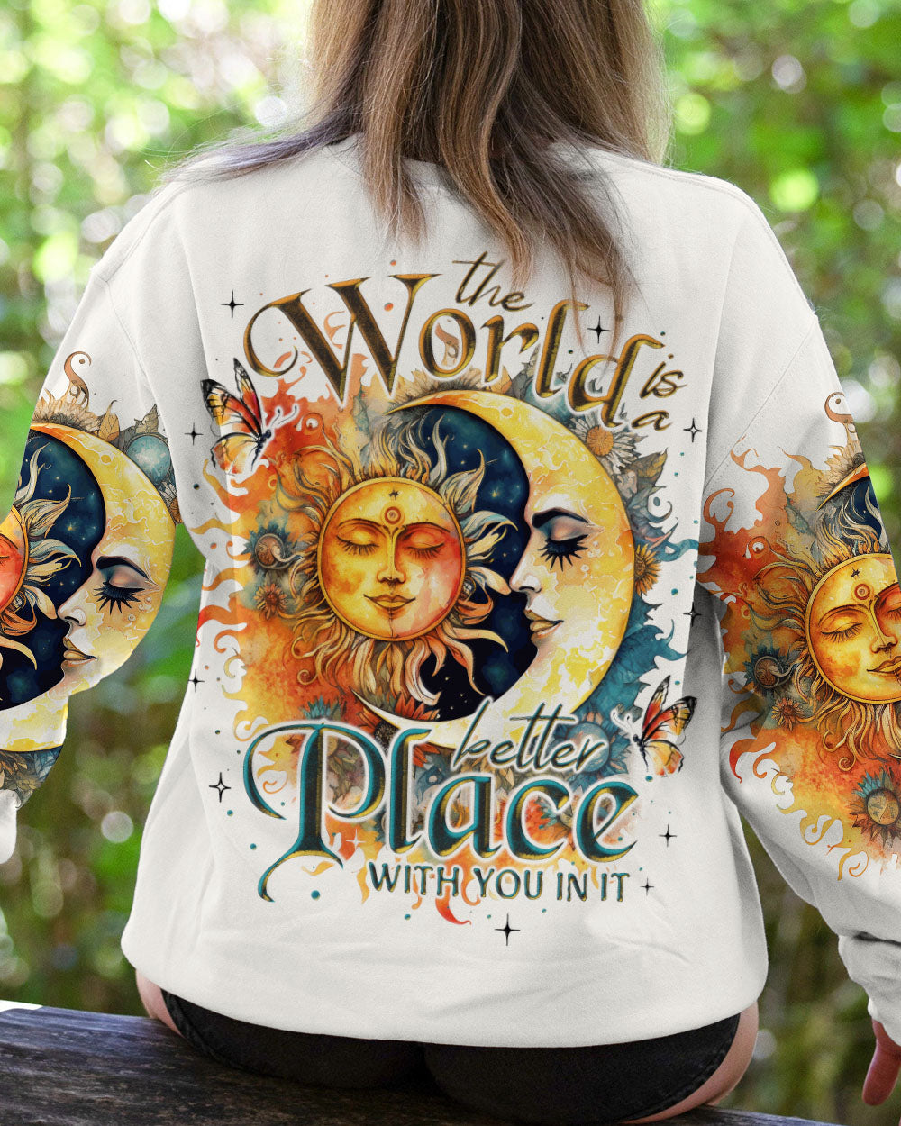 THE WORLD IS A BETTER PLACE WITH YOU ALL OVER PRINT - TY1005231