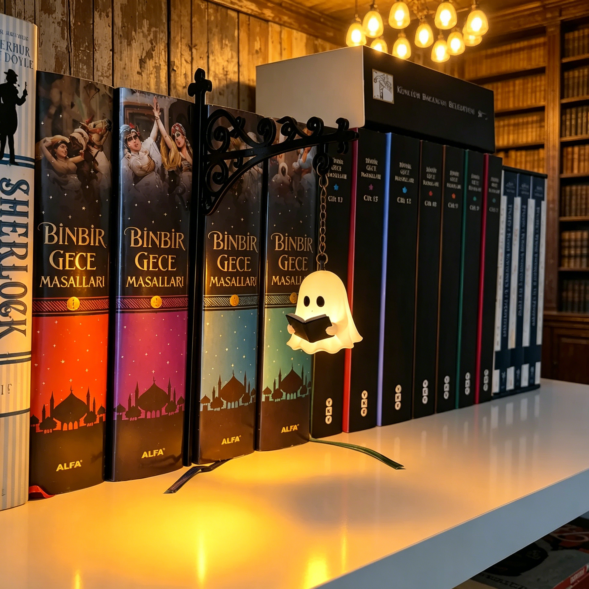 Limited Edition📚👻 Enchanted Bookshelf Lantern Bundle – Library Lantern & Ghost Lantern Set