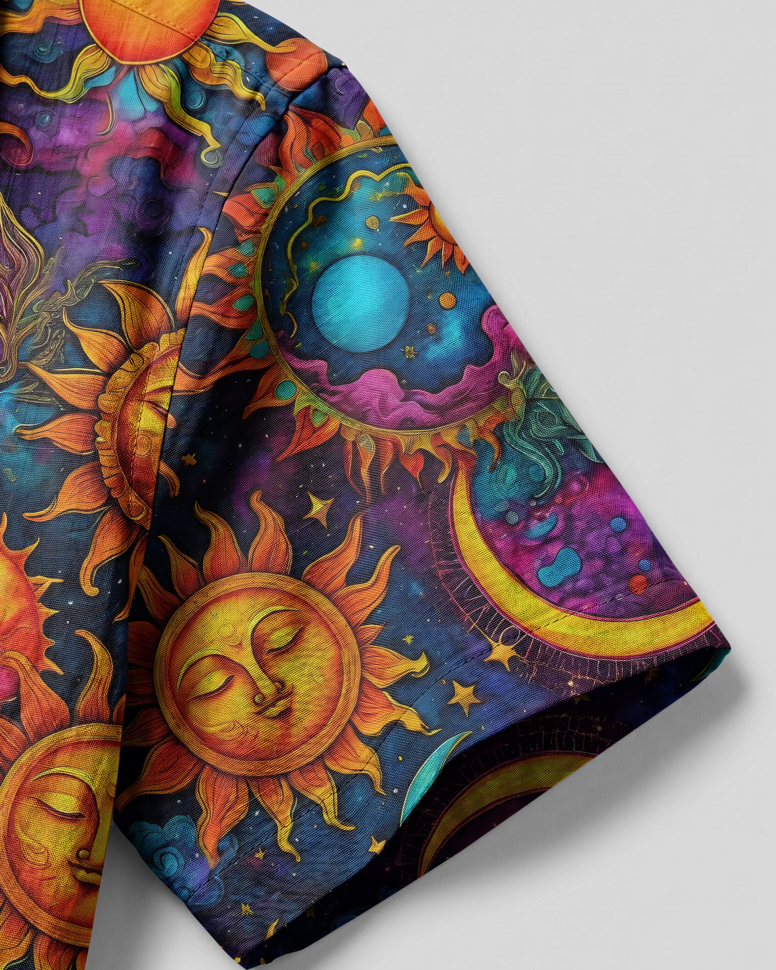 HIPPIE SUN MOON STARS CAMP SHIRT - TLTR0904254