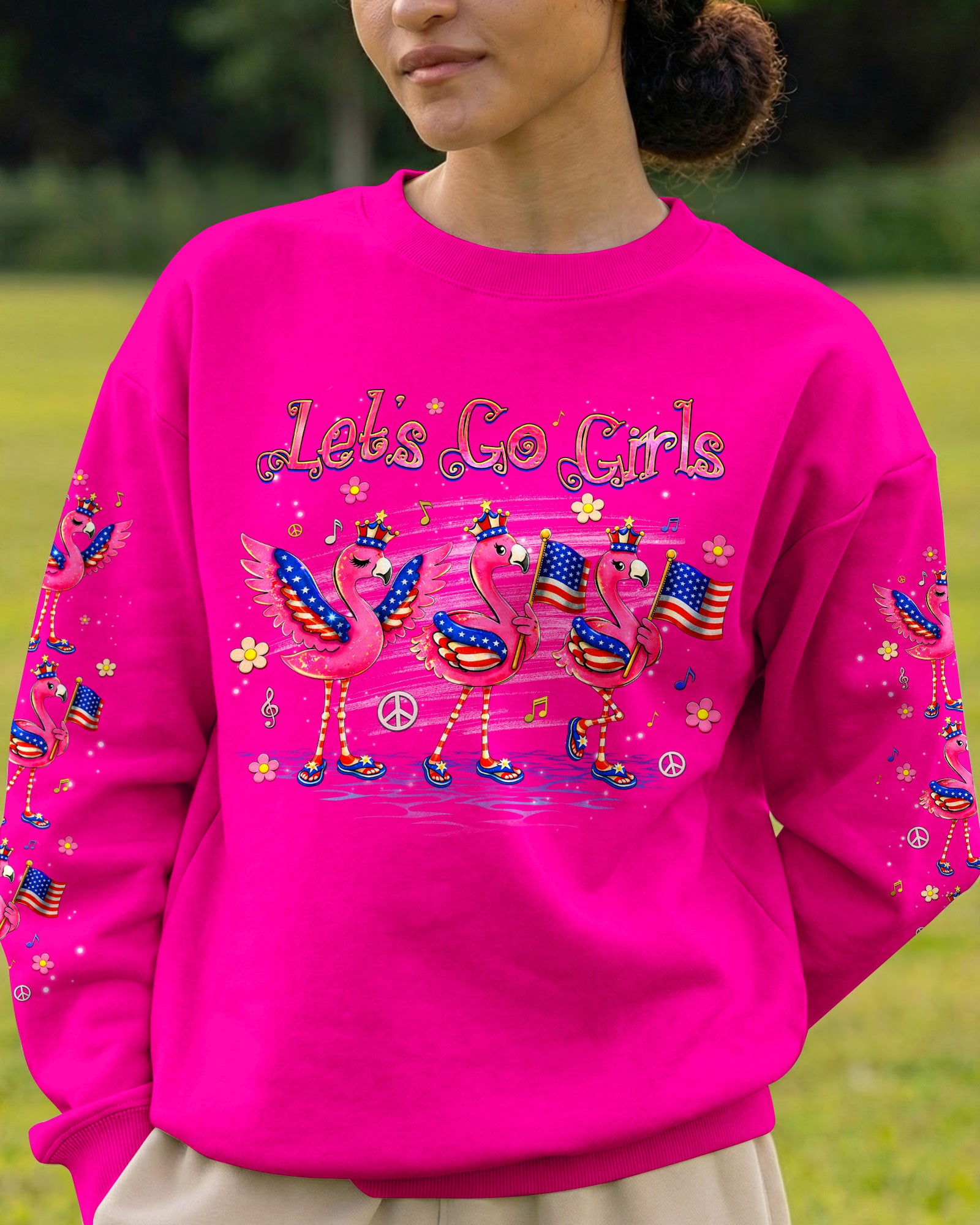 LET'S GO GIRLS FLAMINGO ALL OVER PRINT  - TLHG2703261
