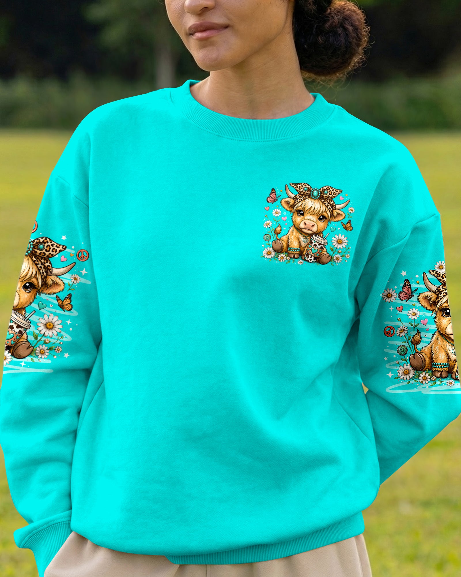 LITTLE COUNTRY LOTTA ATTITUDE COW ALL OVER PRINT  - TLNO0906263