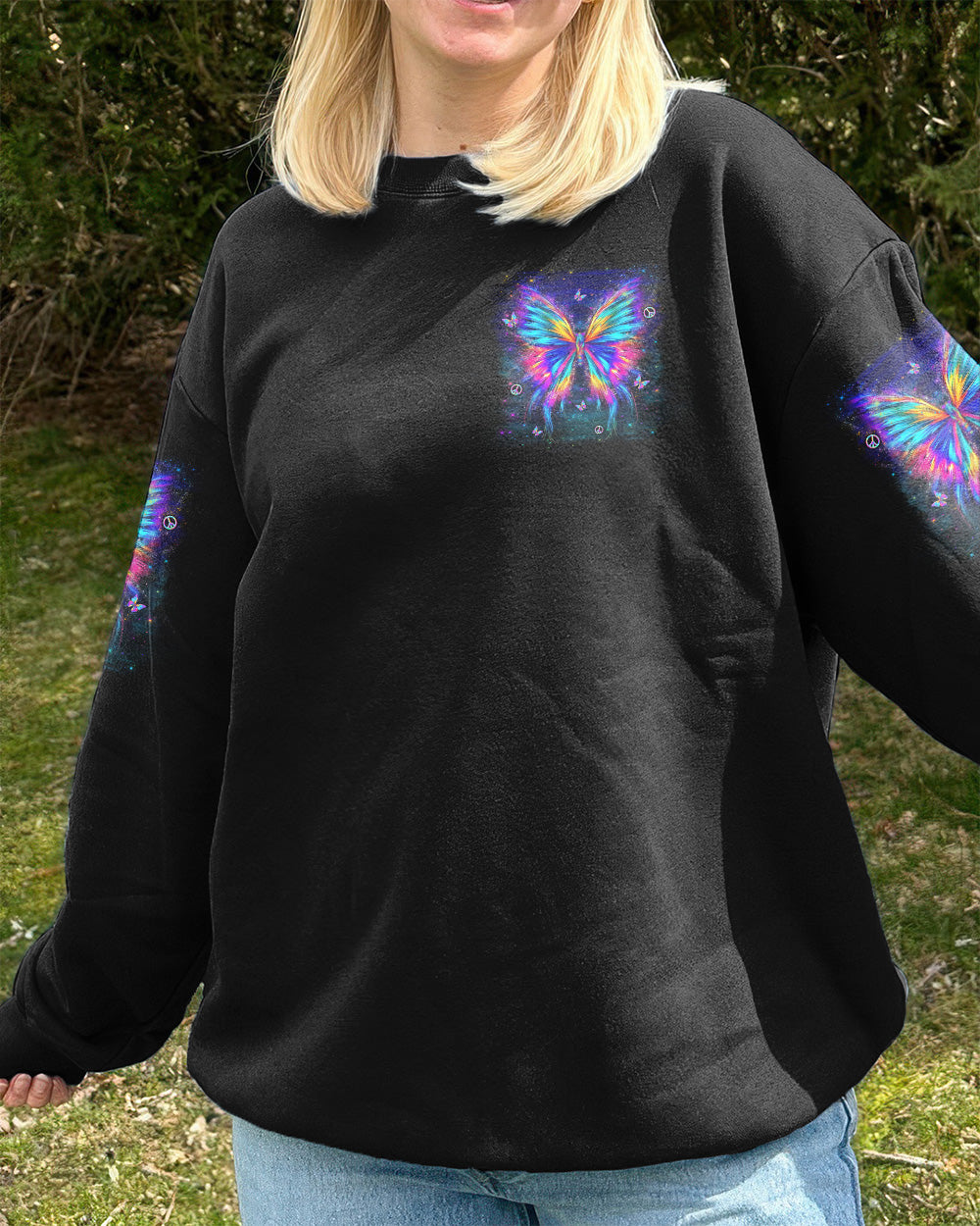 I BELIEVE THERE ARE ANGELS AMONG US BUTTERFLY ALL OVER PRINT - YHLN0402262